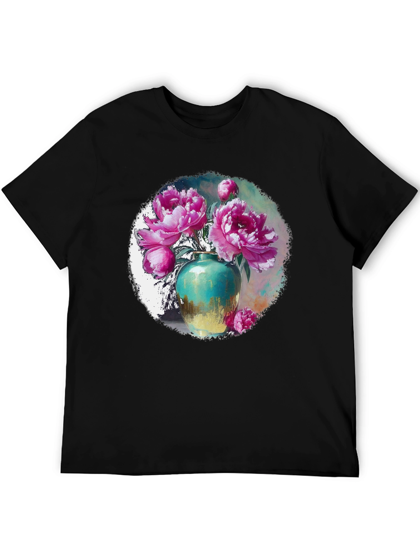 Floral Vase Graphic Tee - Unique Style