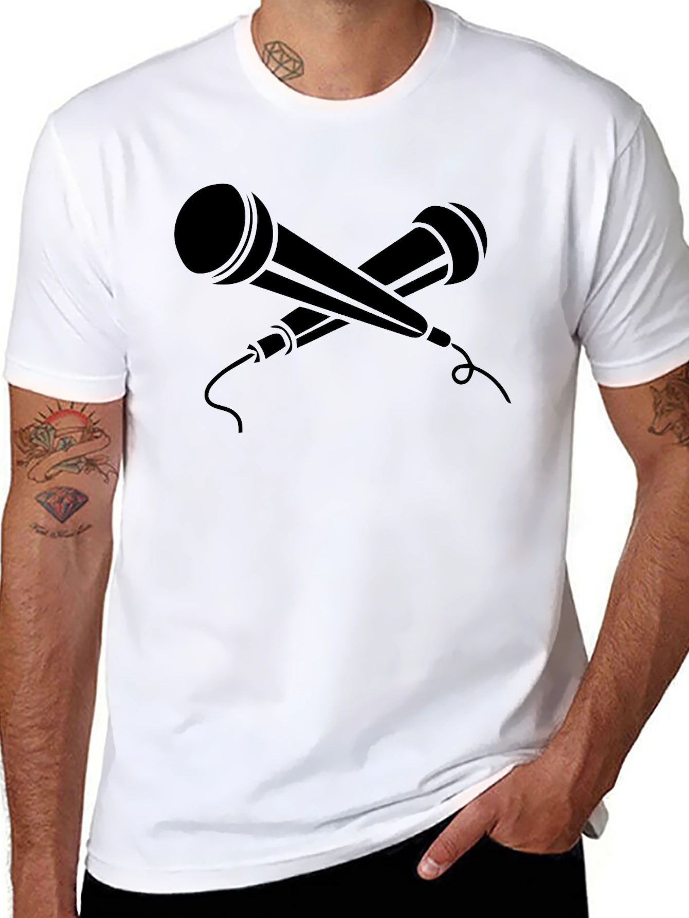 Mic Drop Graphic Tee - Mens Black T-Shirt