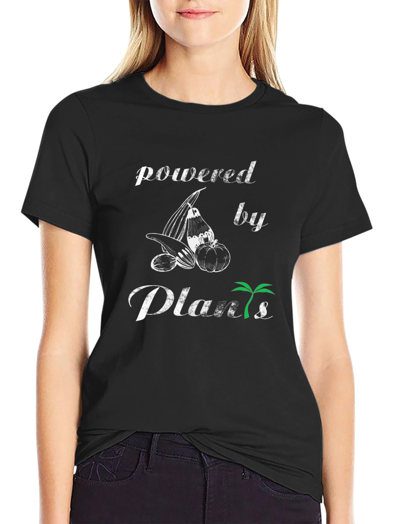 Powered By Plants Graphic T-Shirt - Vegan Lifestyle Tee