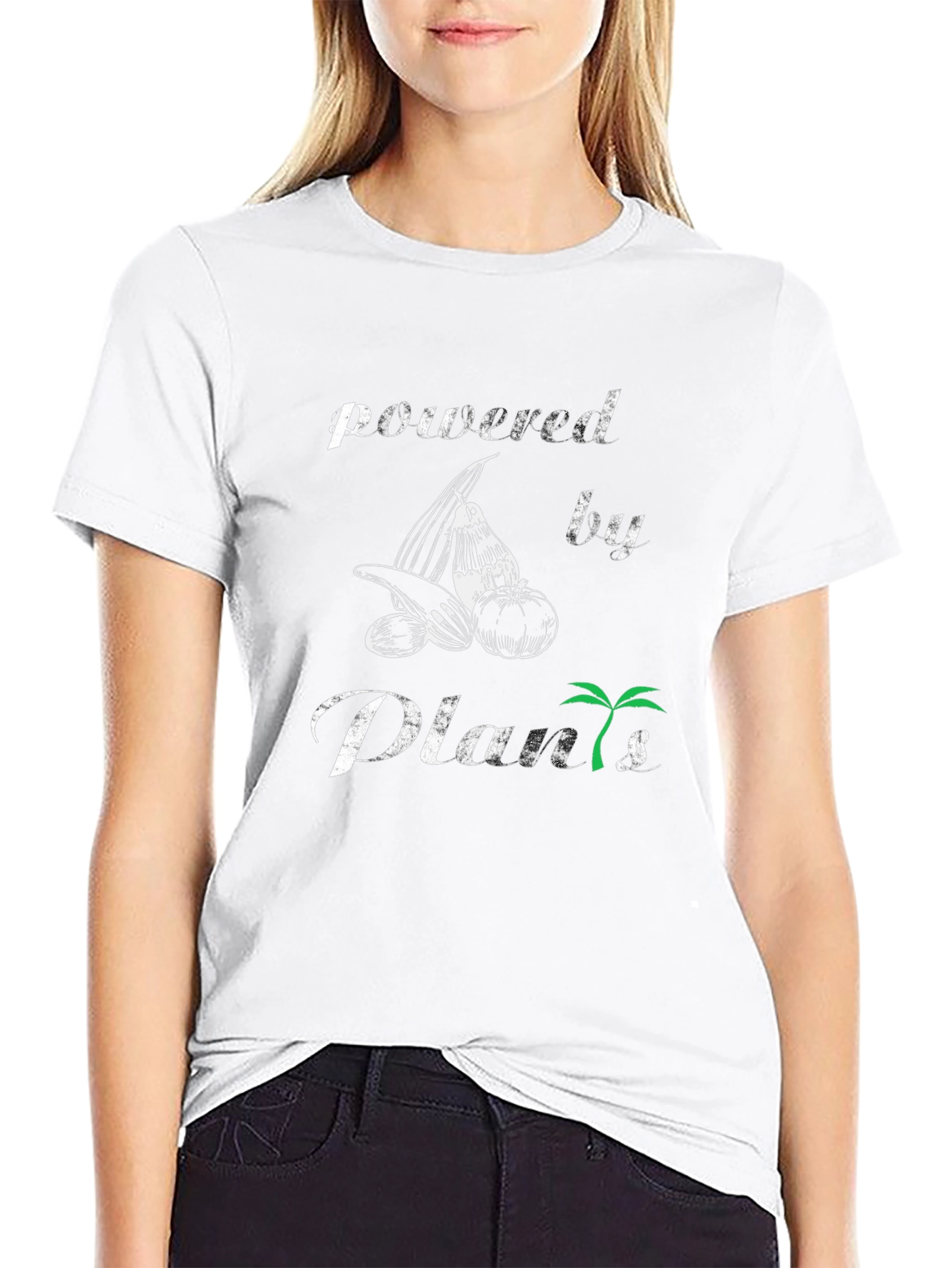Powered By Plants Graphic T-Shirt - Vegan Lifestyle Tee