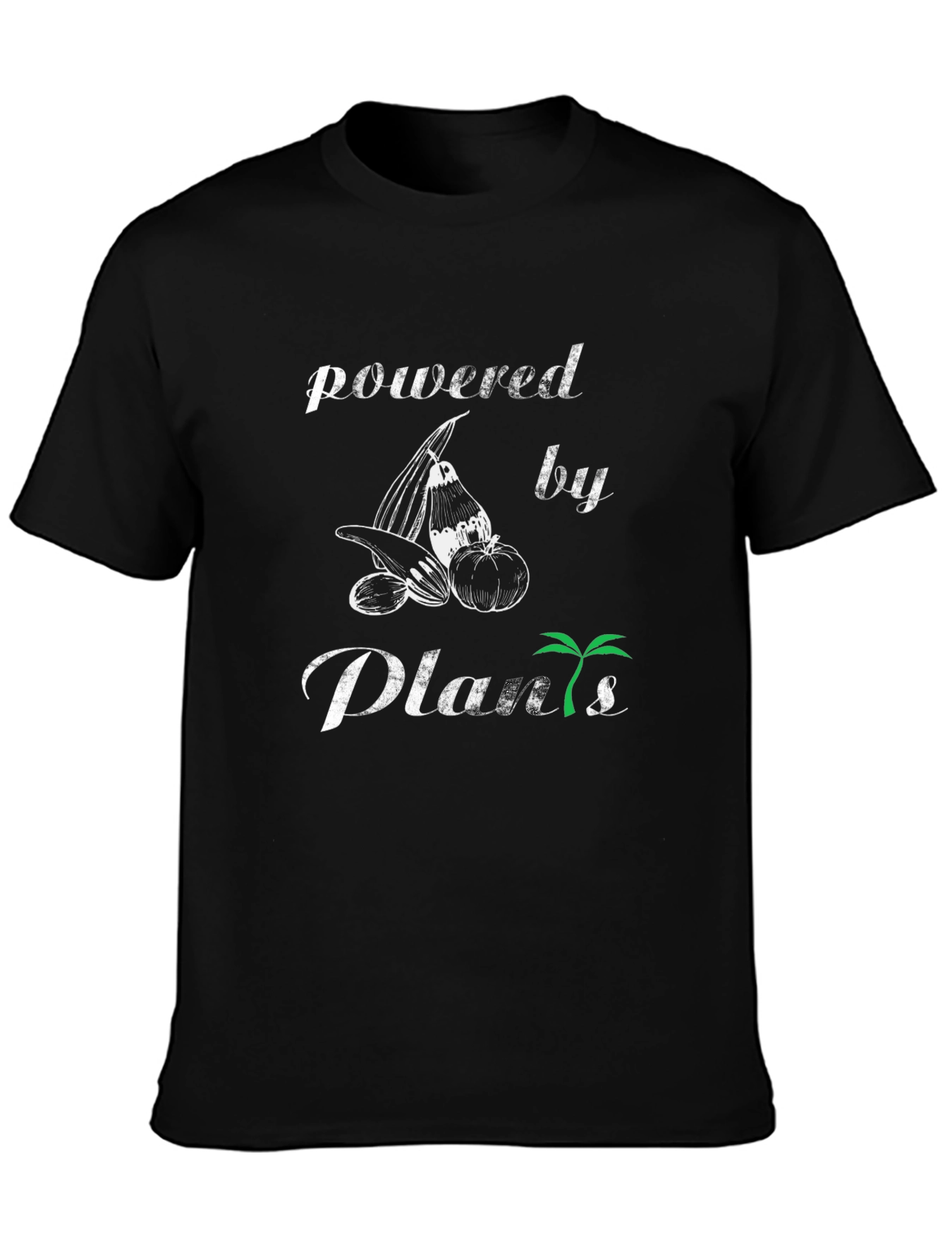 Powered By Plants Graphic T-Shirt - Vegan Lifestyle Tee
