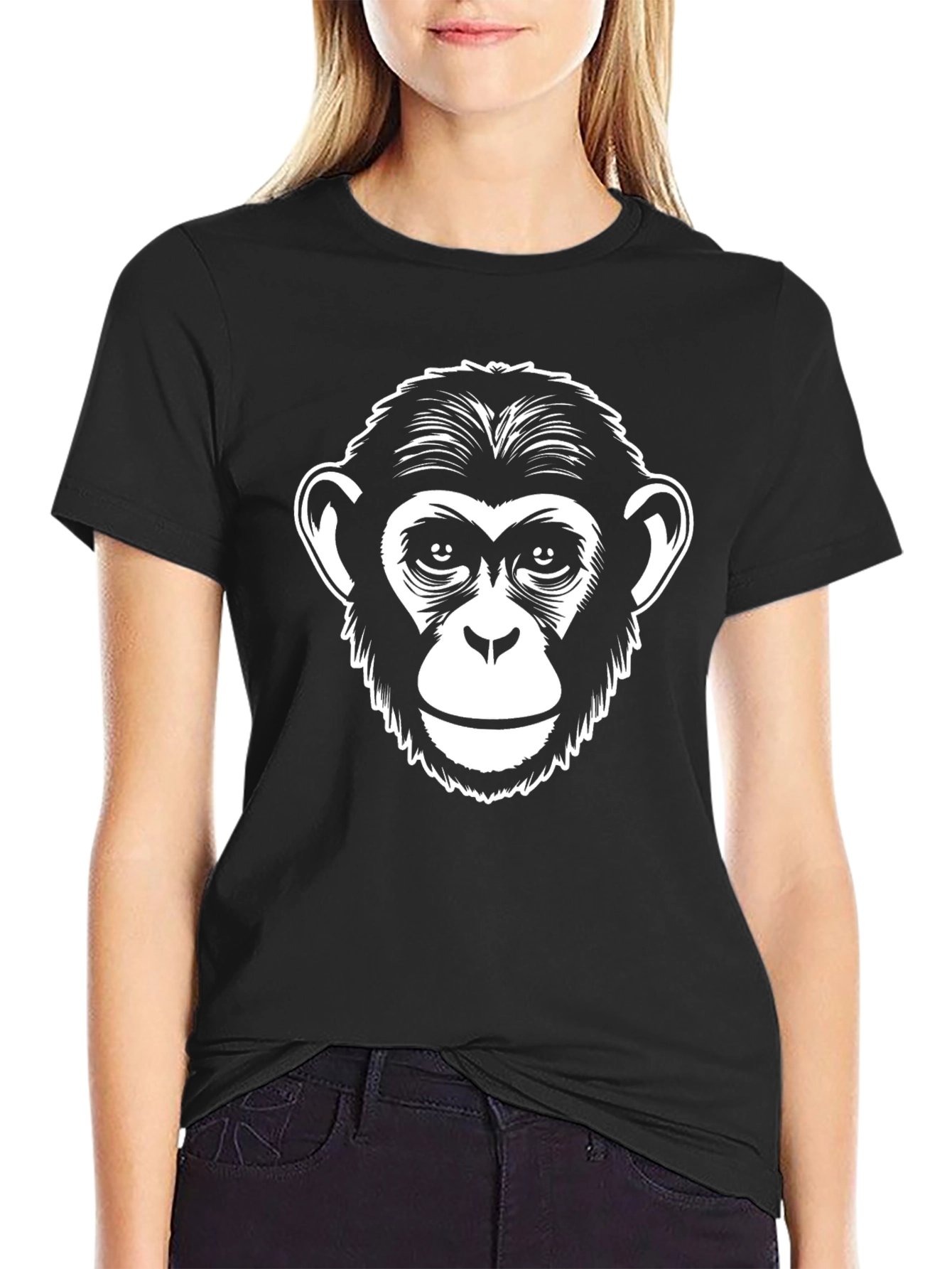Monkey Graphic Black T-Shirt