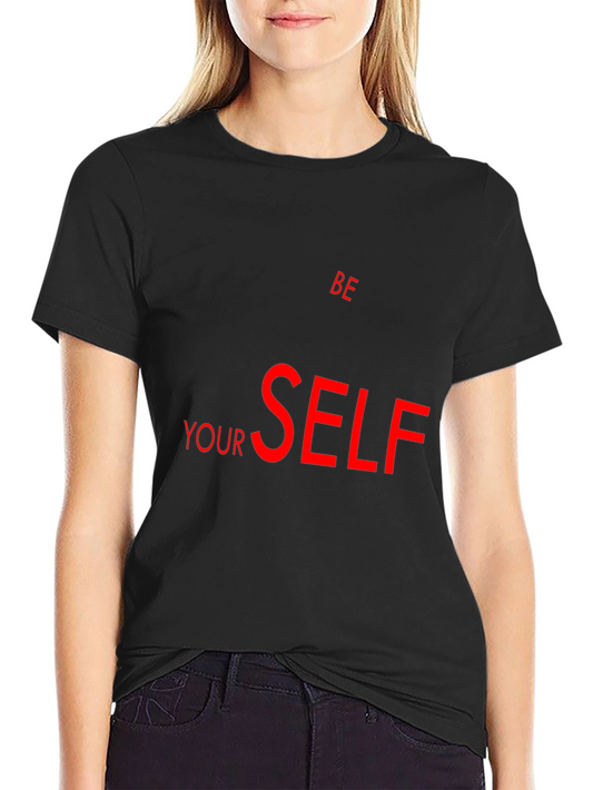 Be Yourself Graphic Black T-Shirt