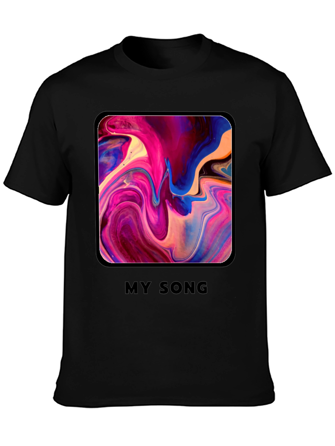 Abstract Art My Song Graphic Tee - Modern Print