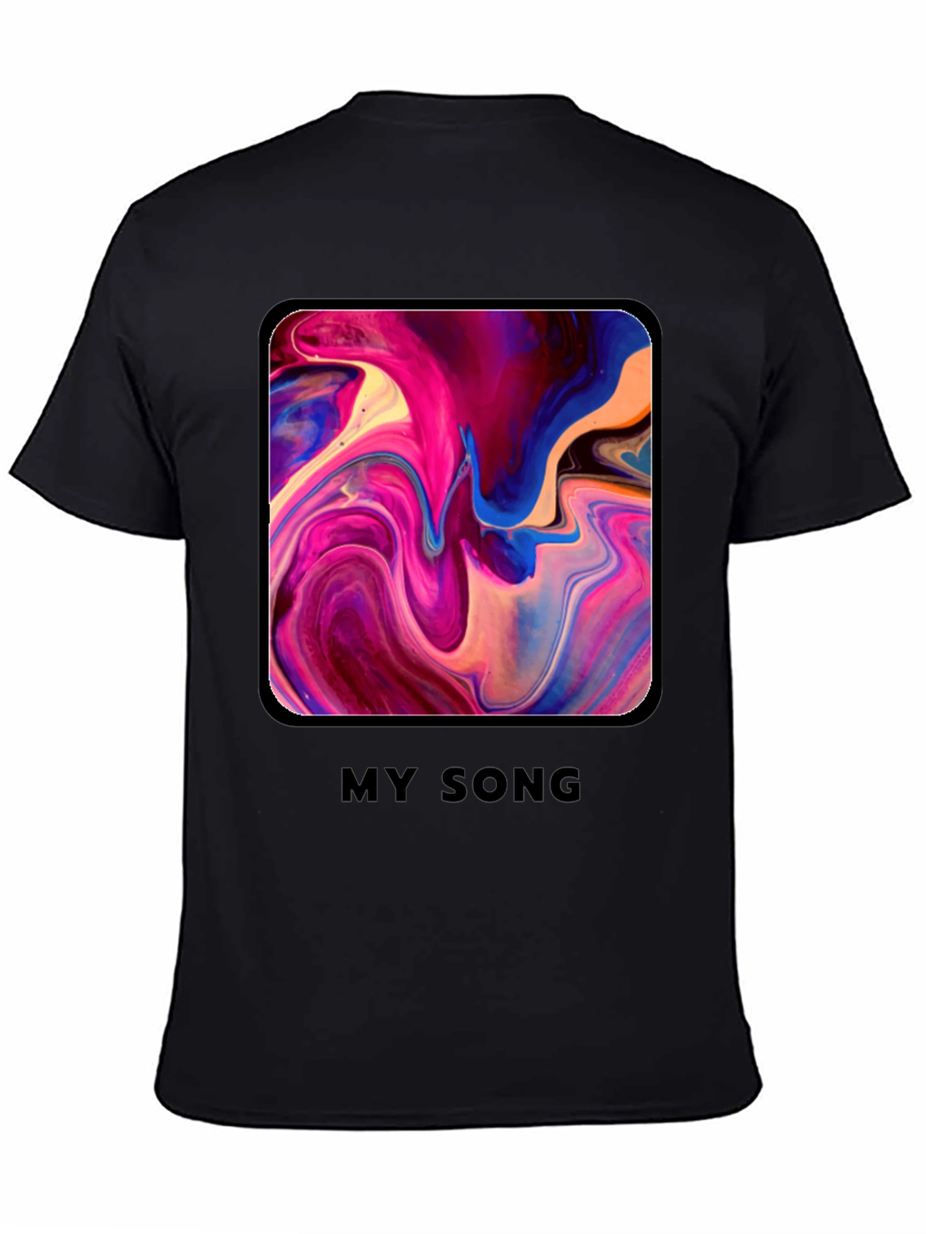 Abstract Art My Song Graphic Tee - Modern Print