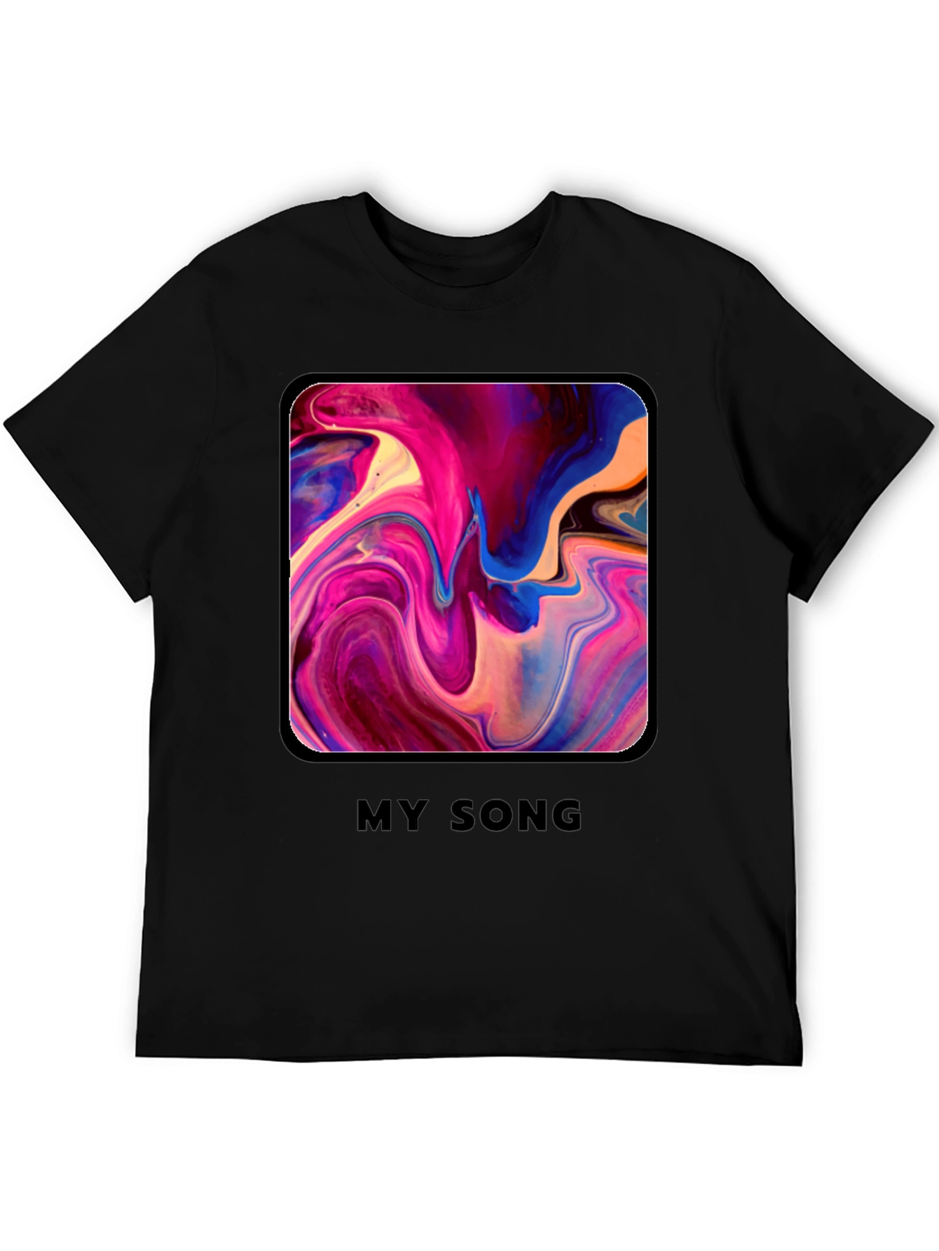 Abstract Art My Song Graphic Tee - Modern Print
