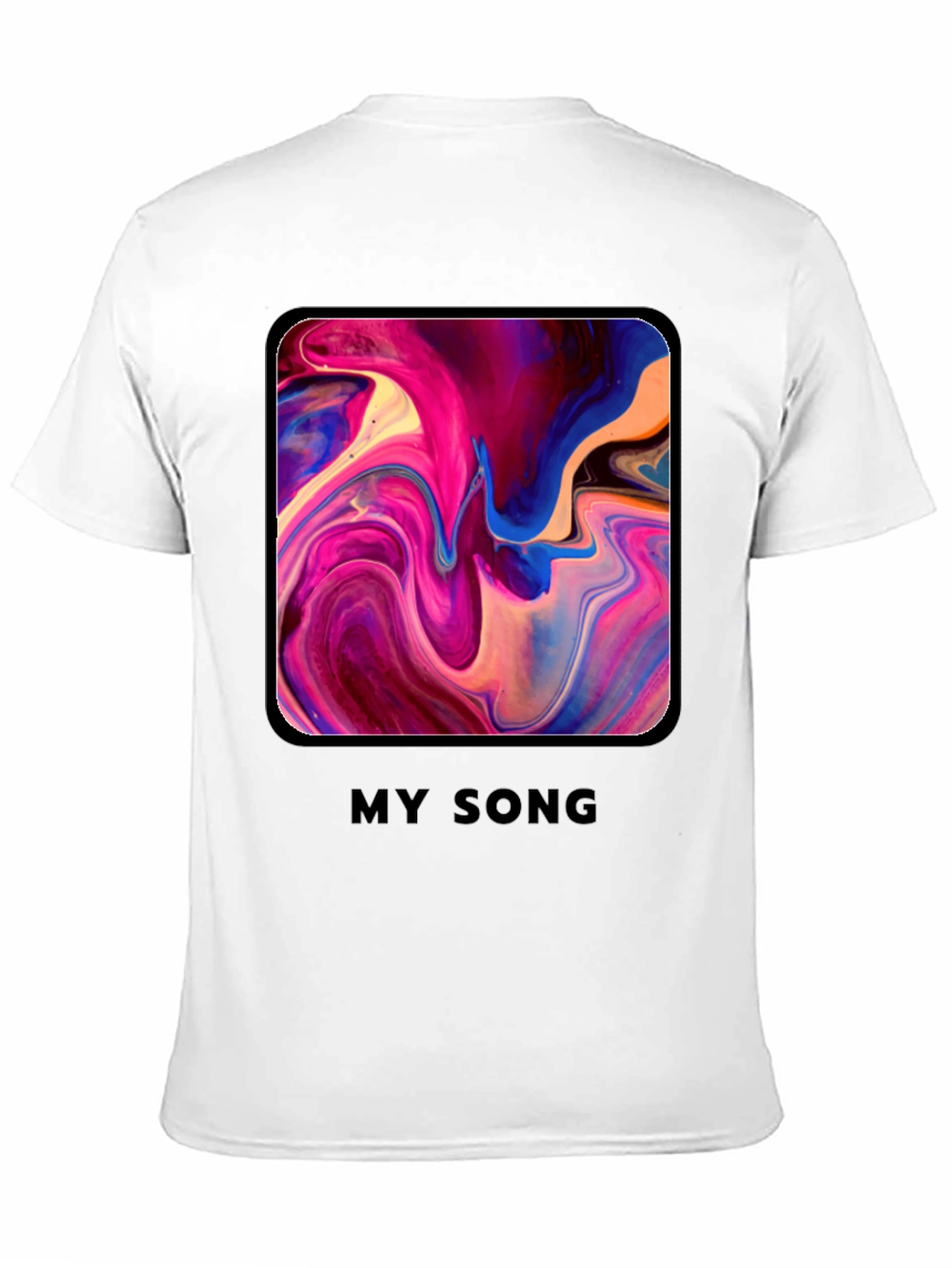 Abstract Art My Song Graphic Tee - Modern Print