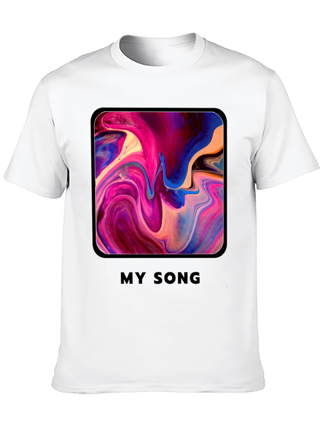 Abstract Art My Song Graphic Tee - Modern Print