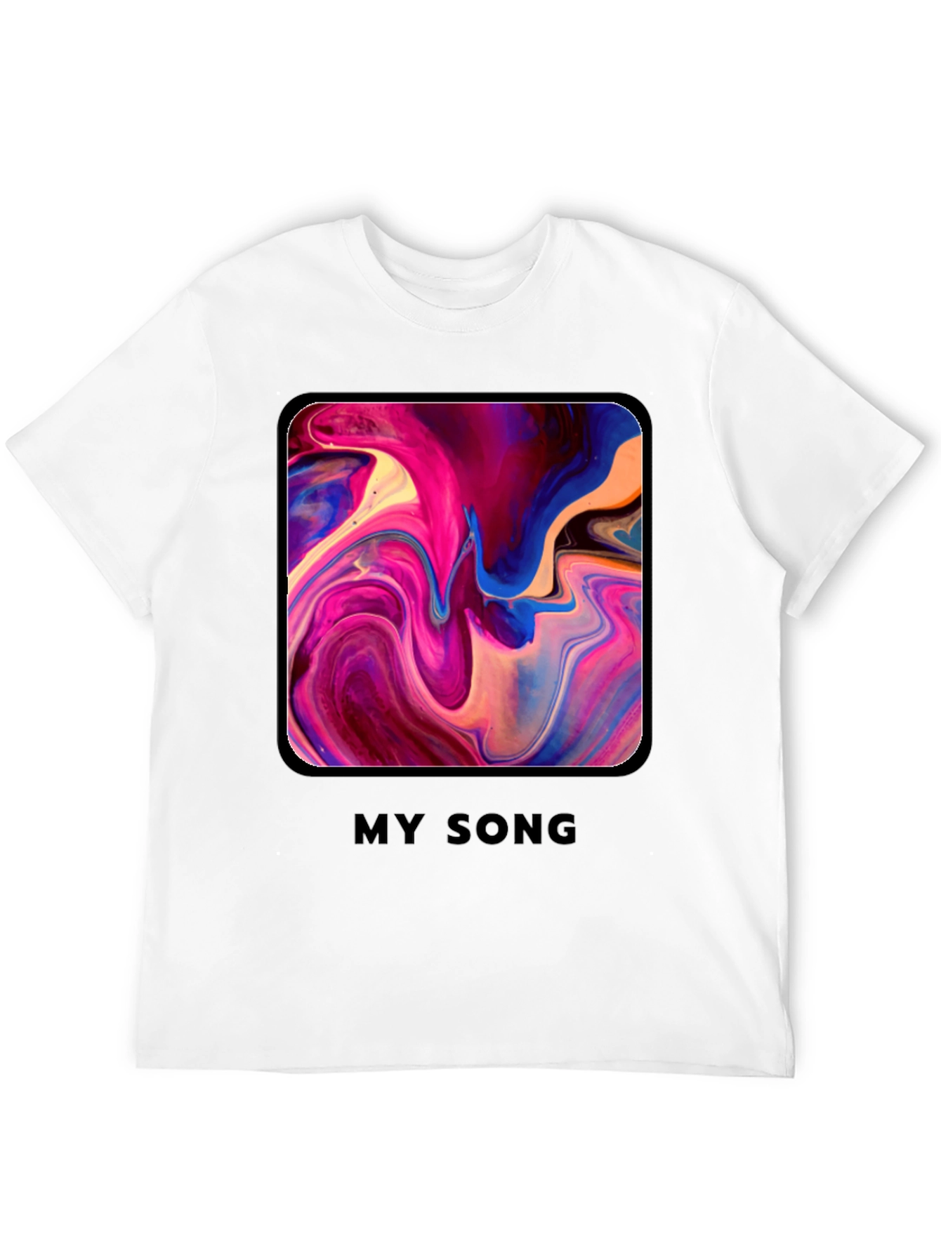 Abstract Art My Song Graphic Tee - Modern Print