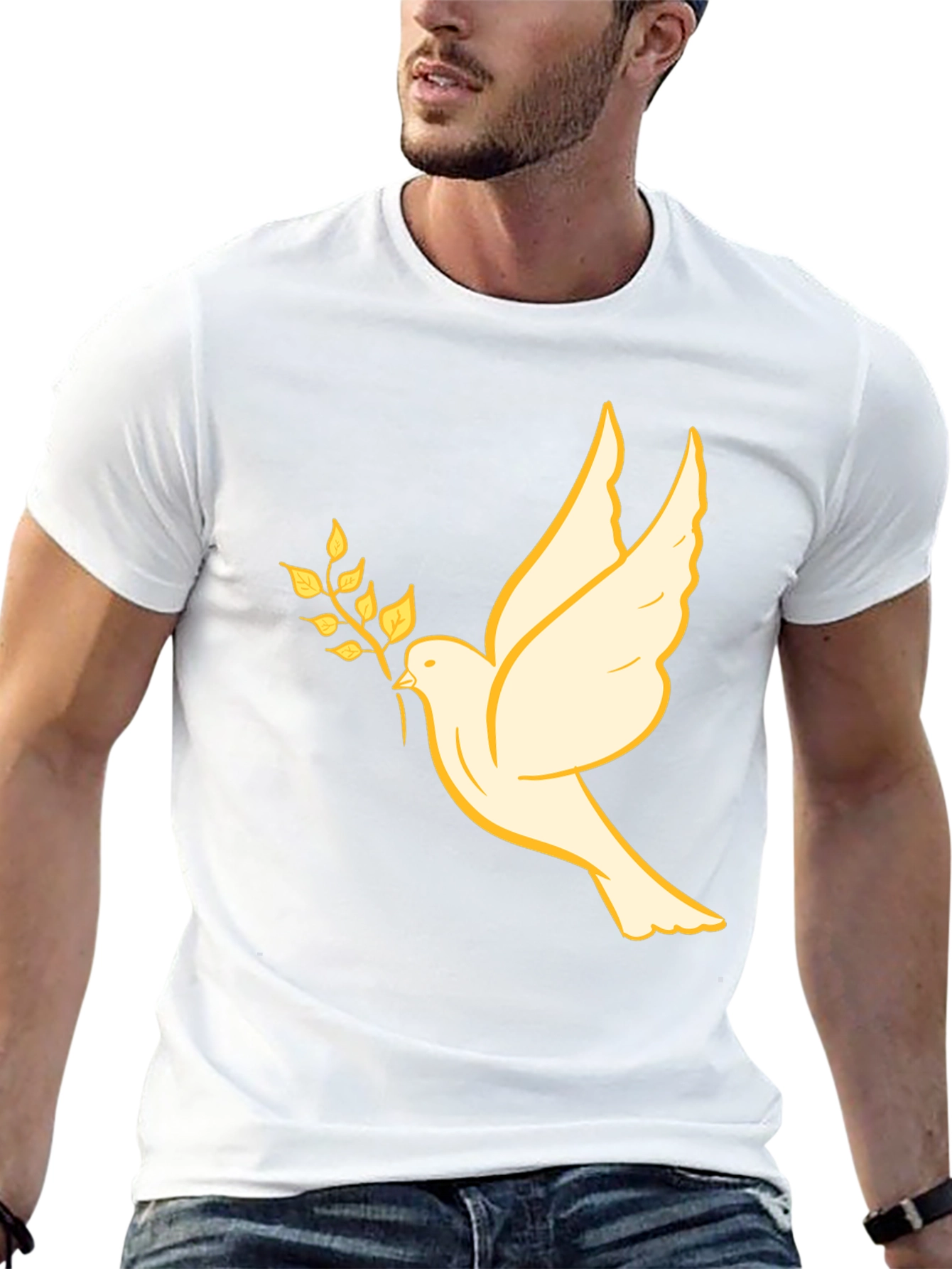 Dove Olive Branch Graphic Tee - Black