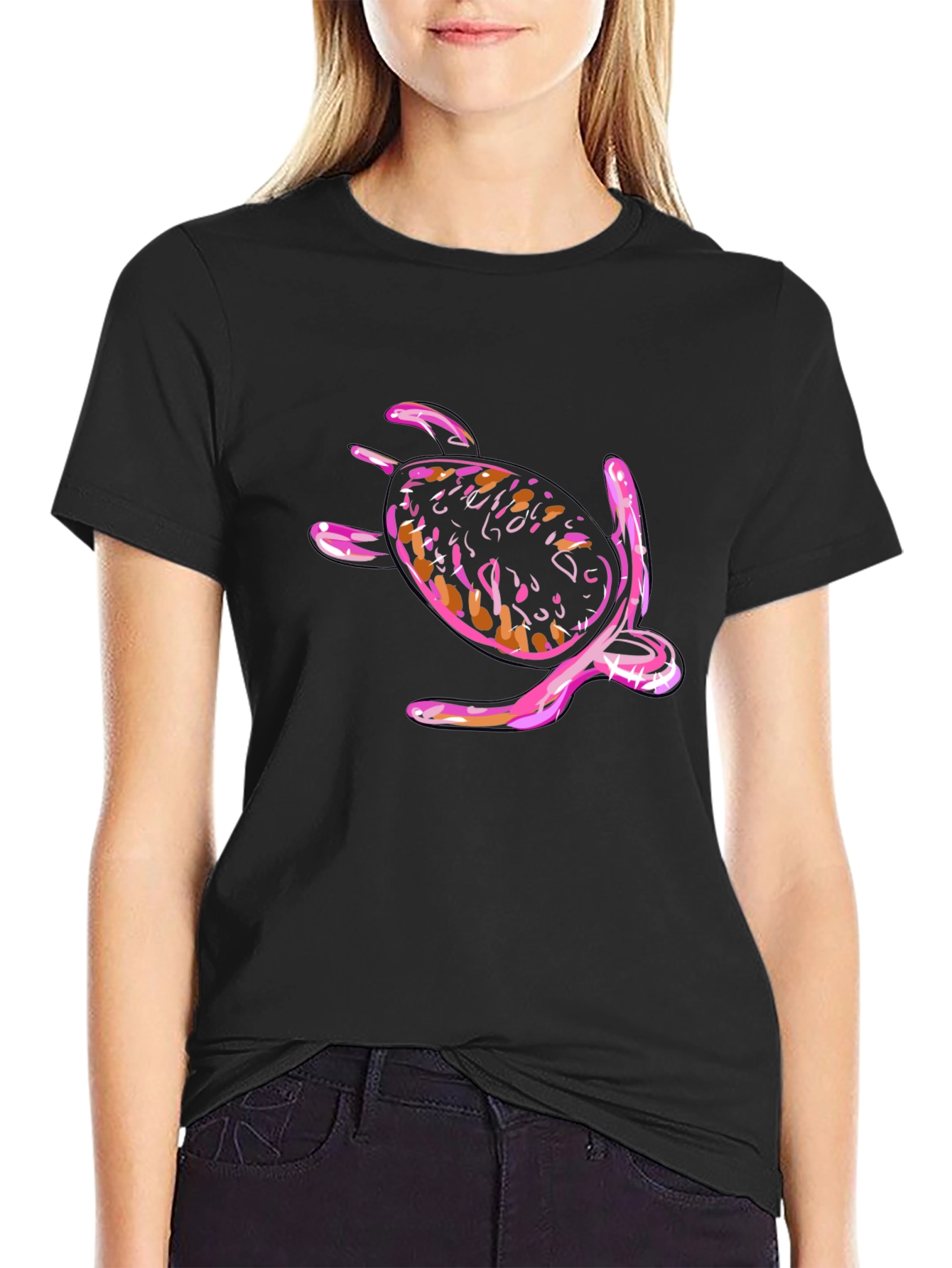 Turtle Graphic Black T-Shirt