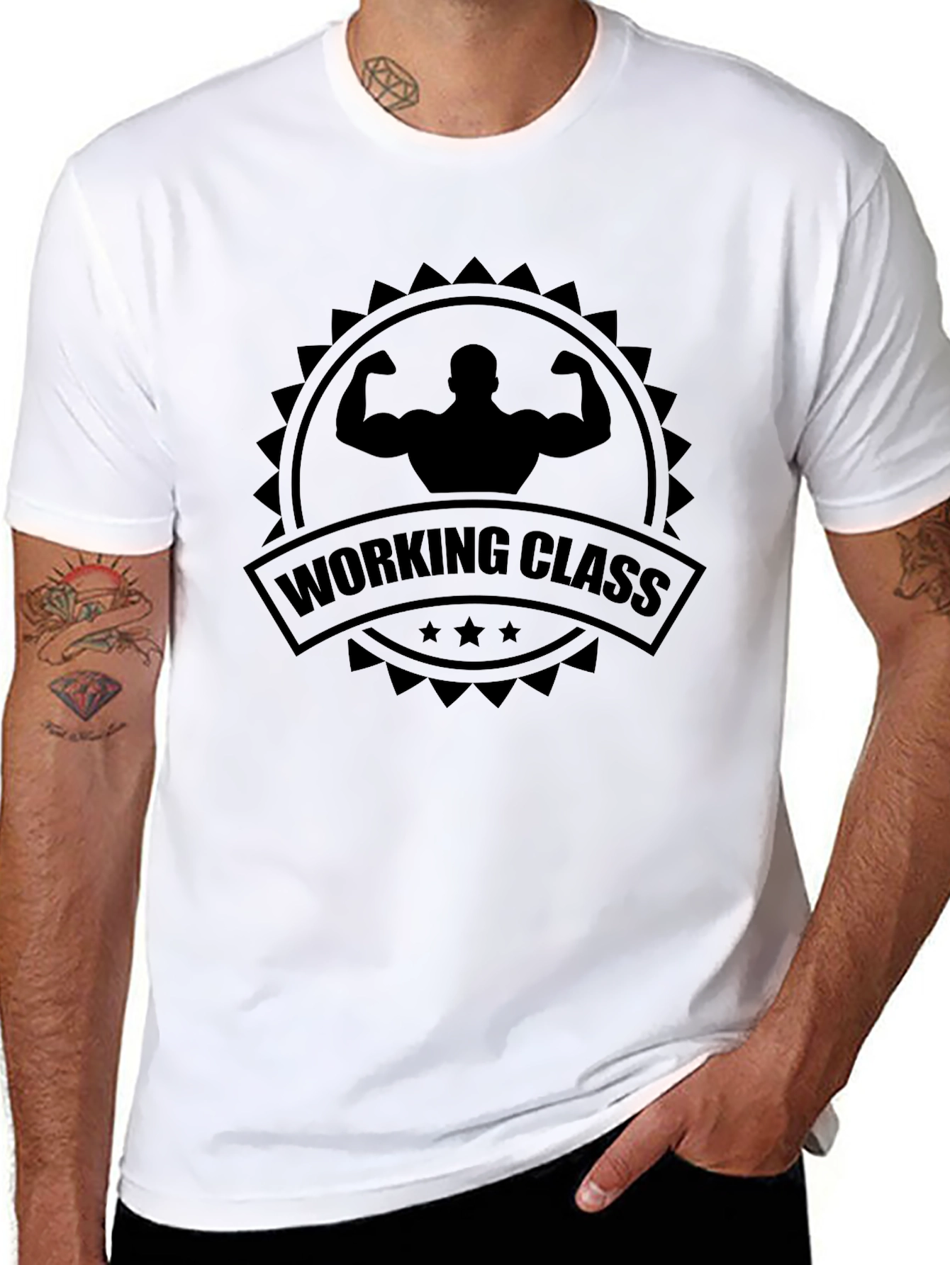 Working Class Graphic Tee - Bodybuilder Design