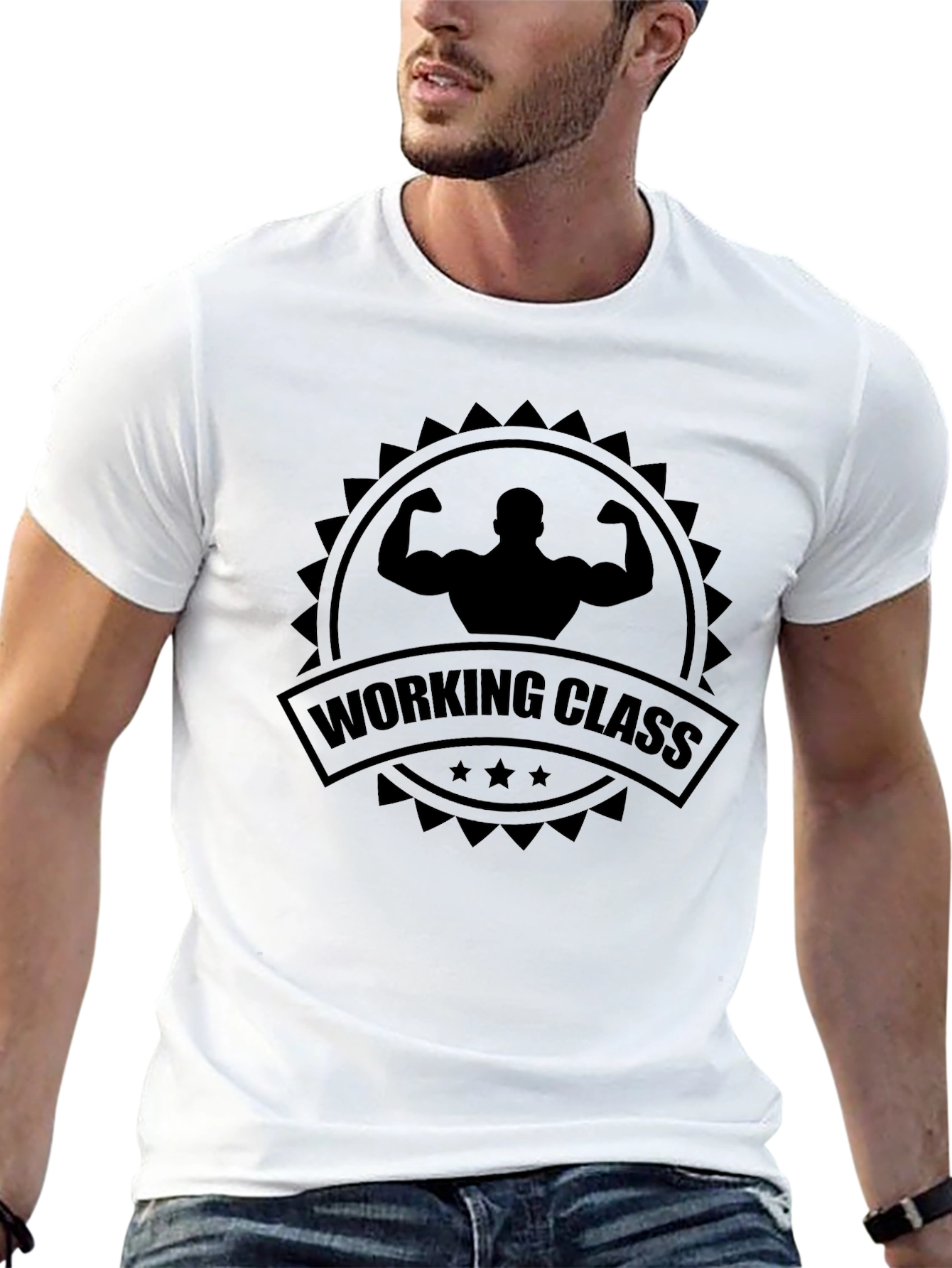 Working Class Graphic Tee - Bodybuilder Design