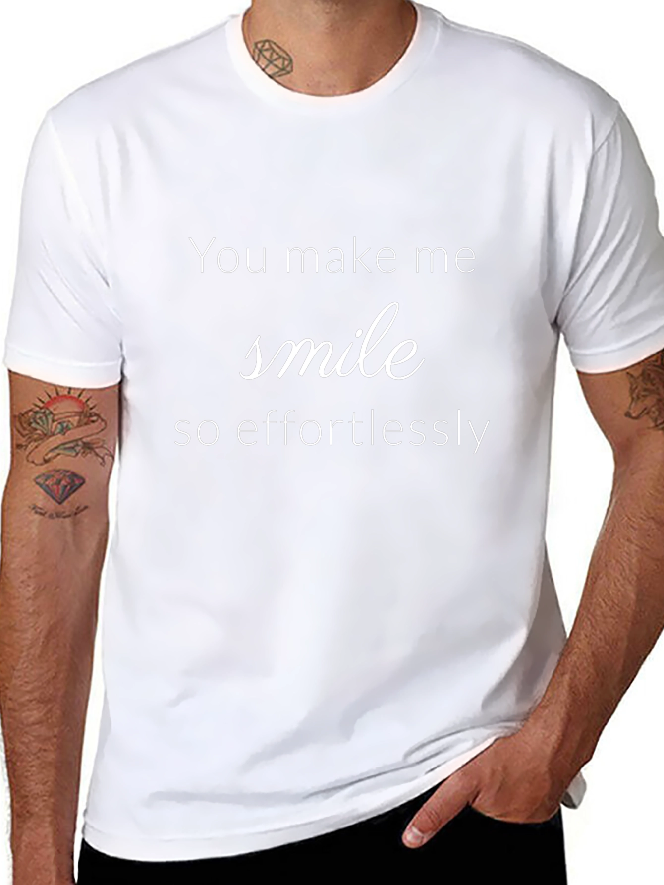 Effortless Smile Graphic Tee - Casual Comfort