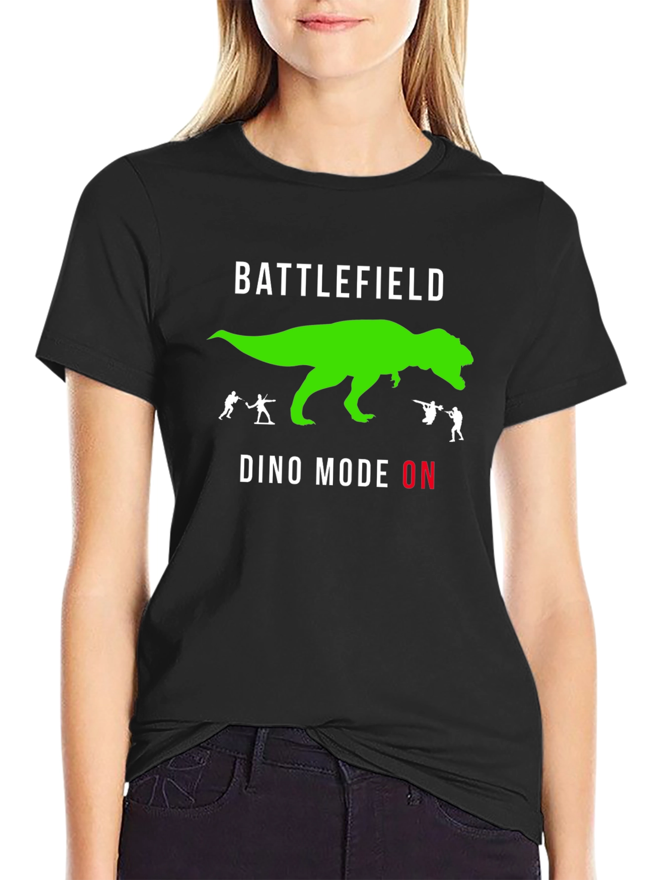 Battlefield Dino Mode ON Black T-Shirt
