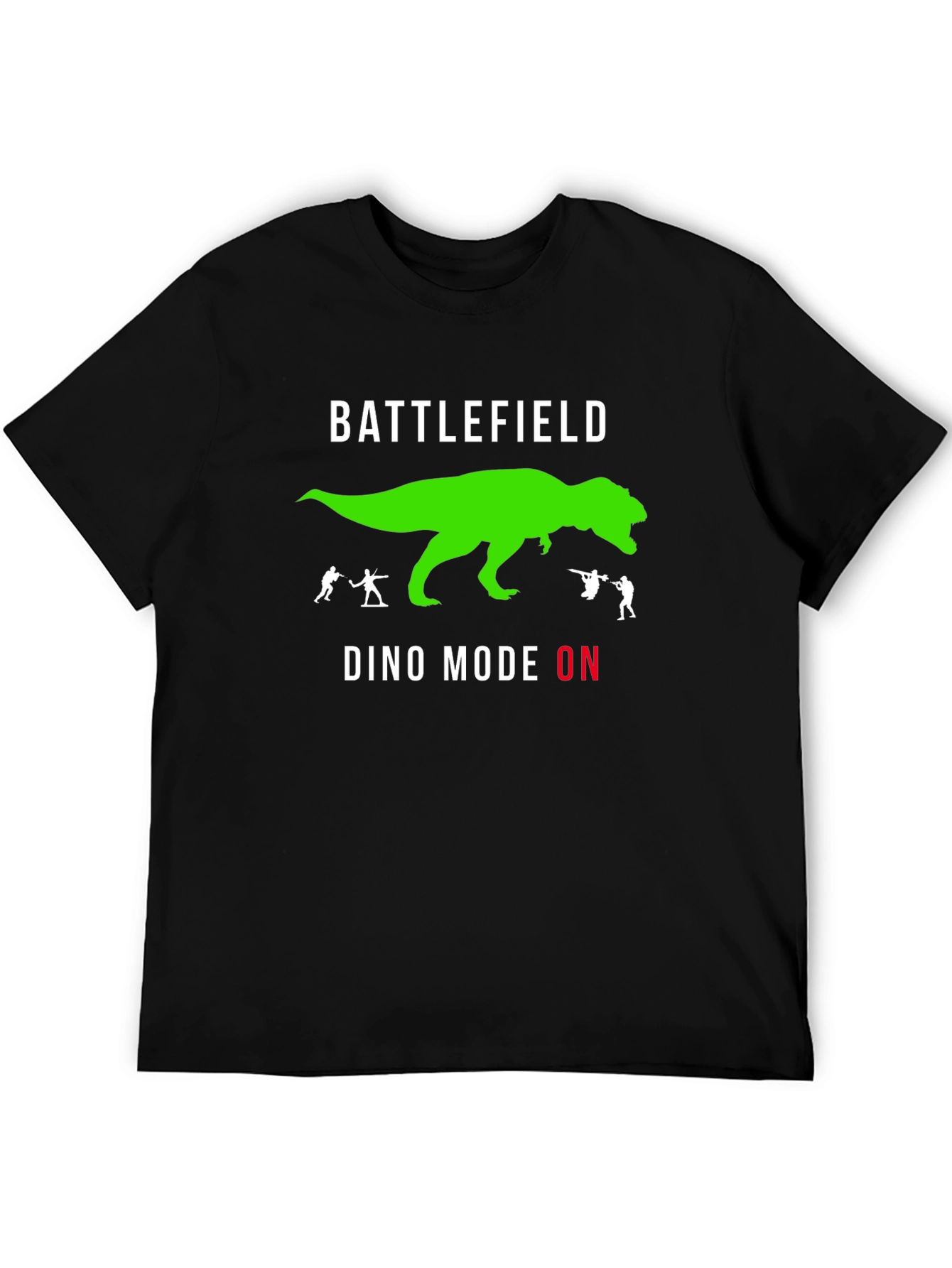 Battlefield Dino Mode ON Black T-Shirt