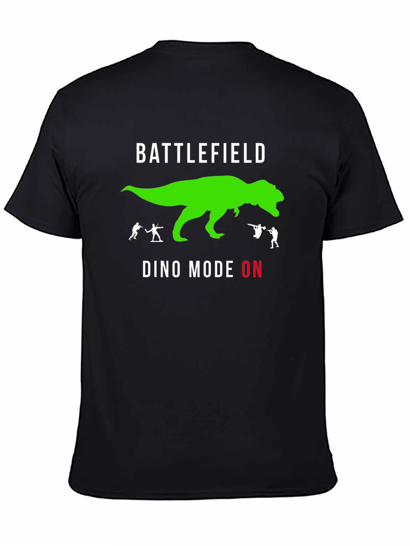 Battlefield Dino Mode ON Black T-Shirt