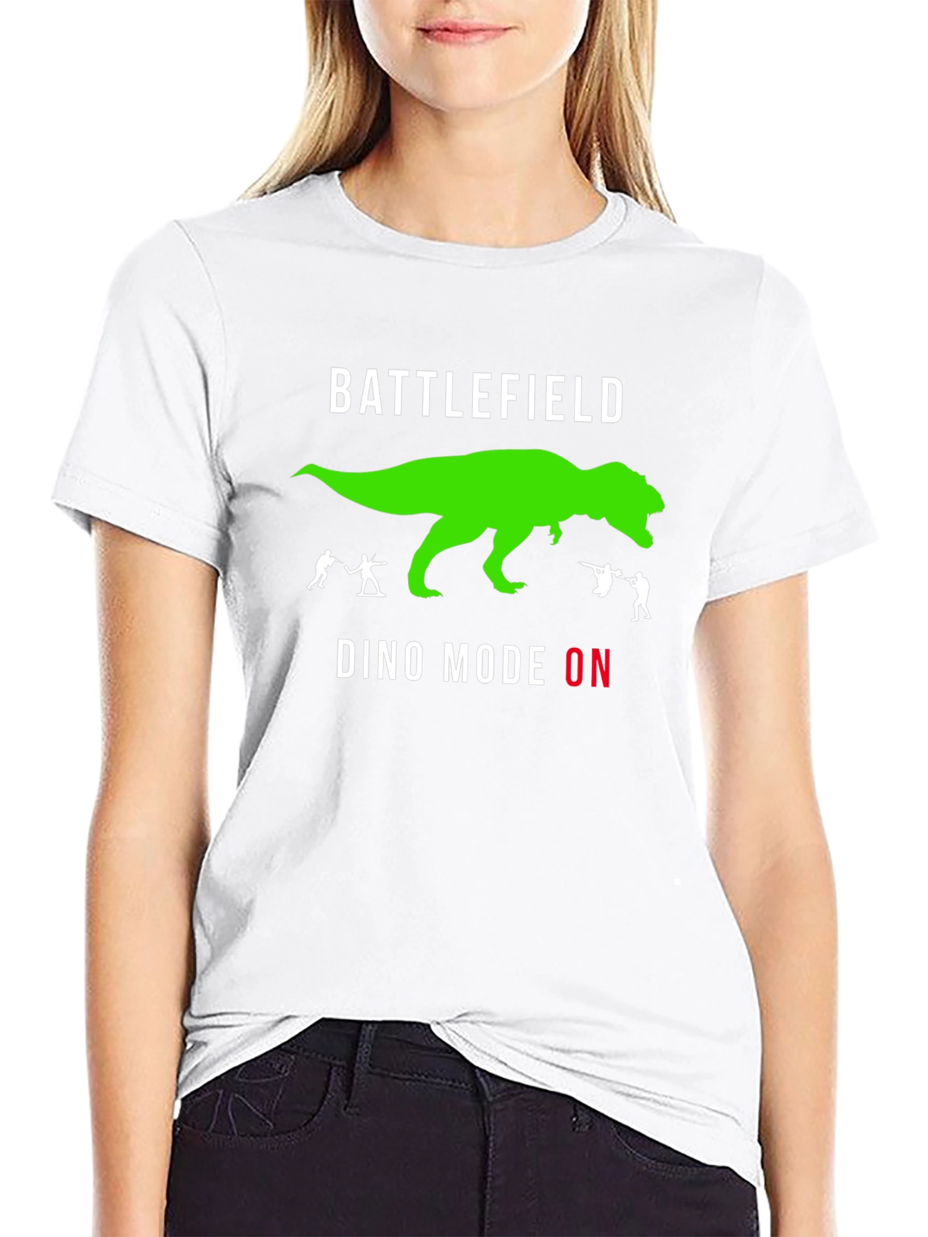 Battlefield Dino Mode ON Black T-Shirt