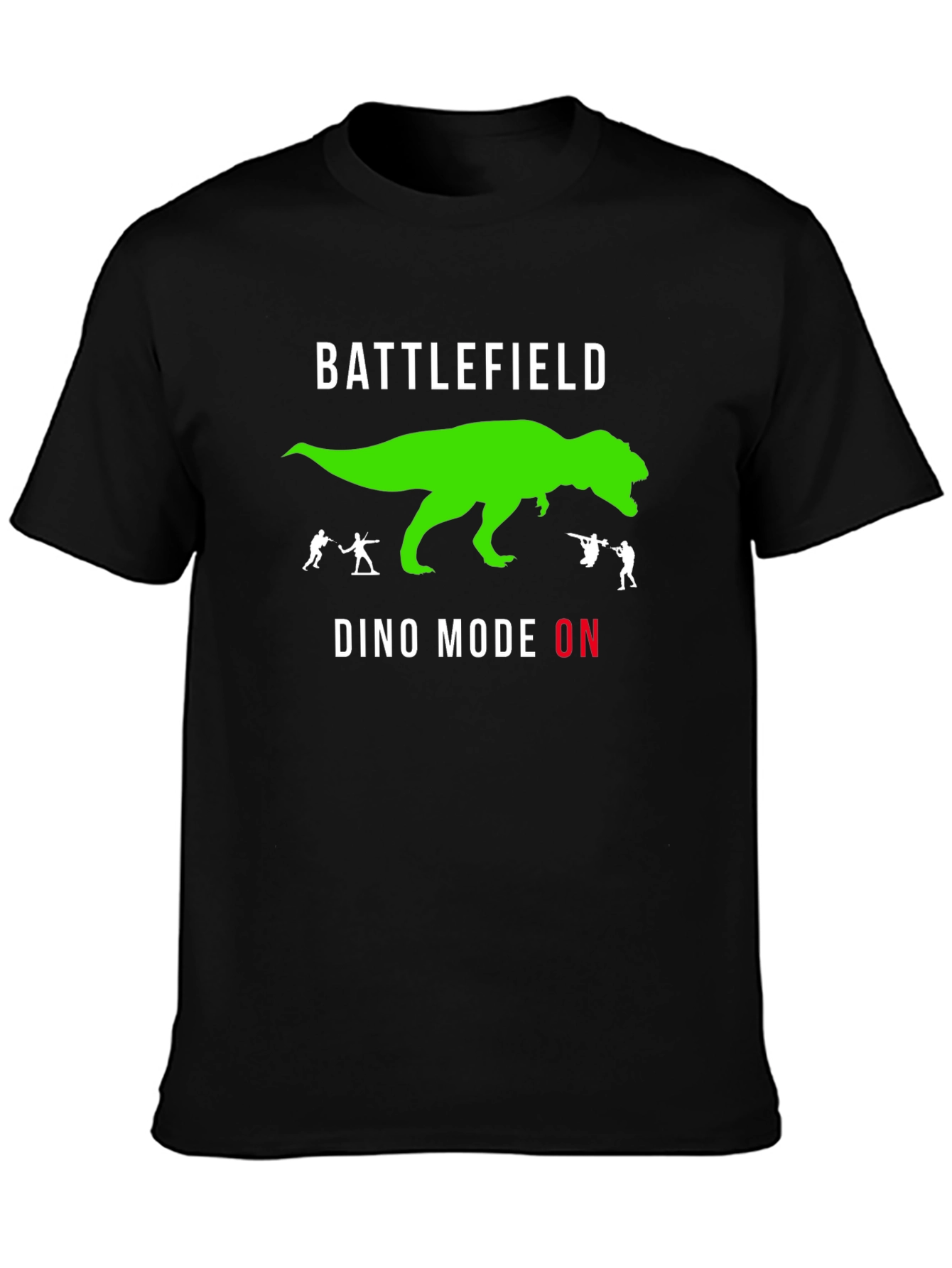 Battlefield Dino Mode ON Black T-Shirt