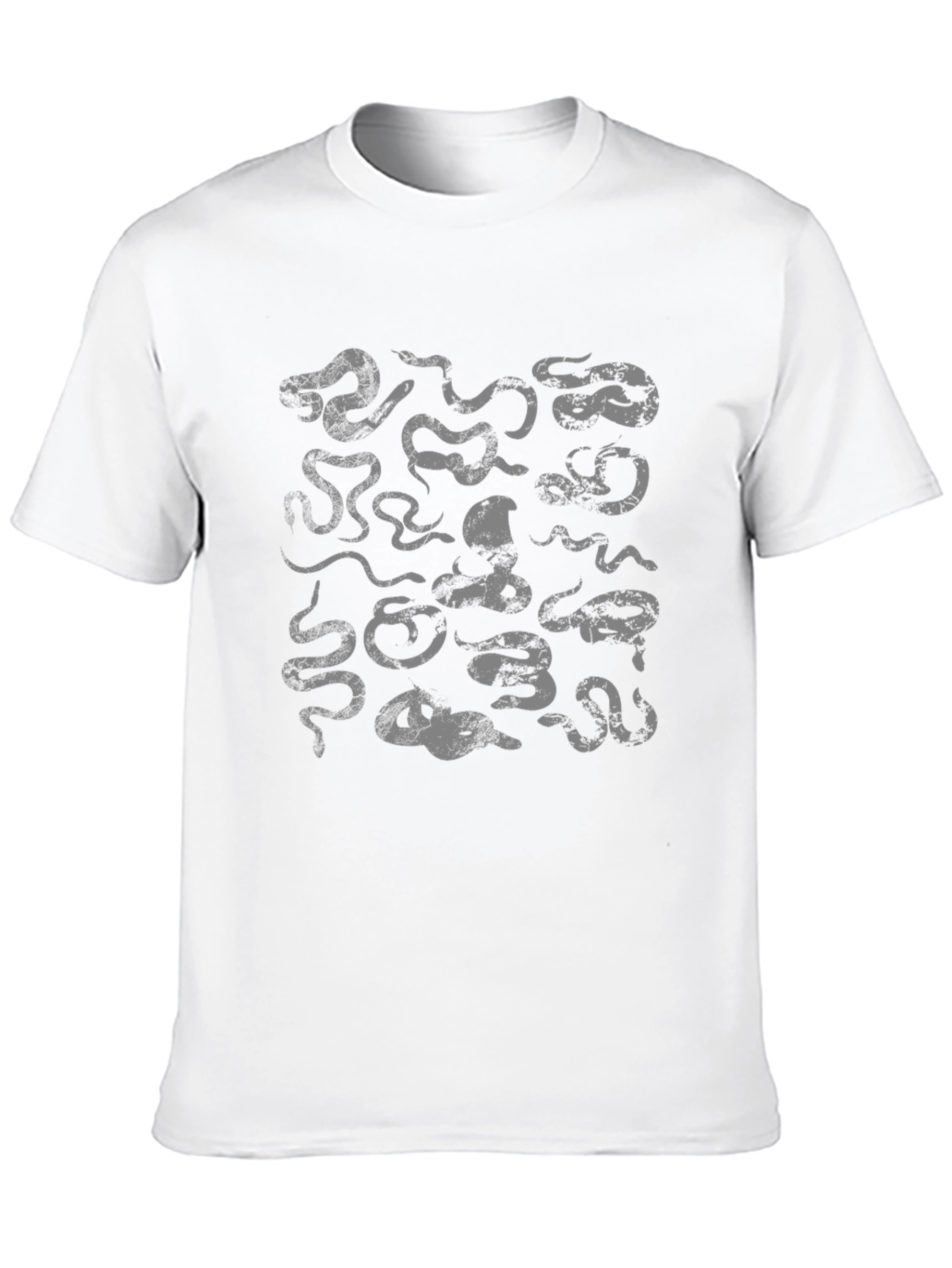 Snake Print Black T-Shirt