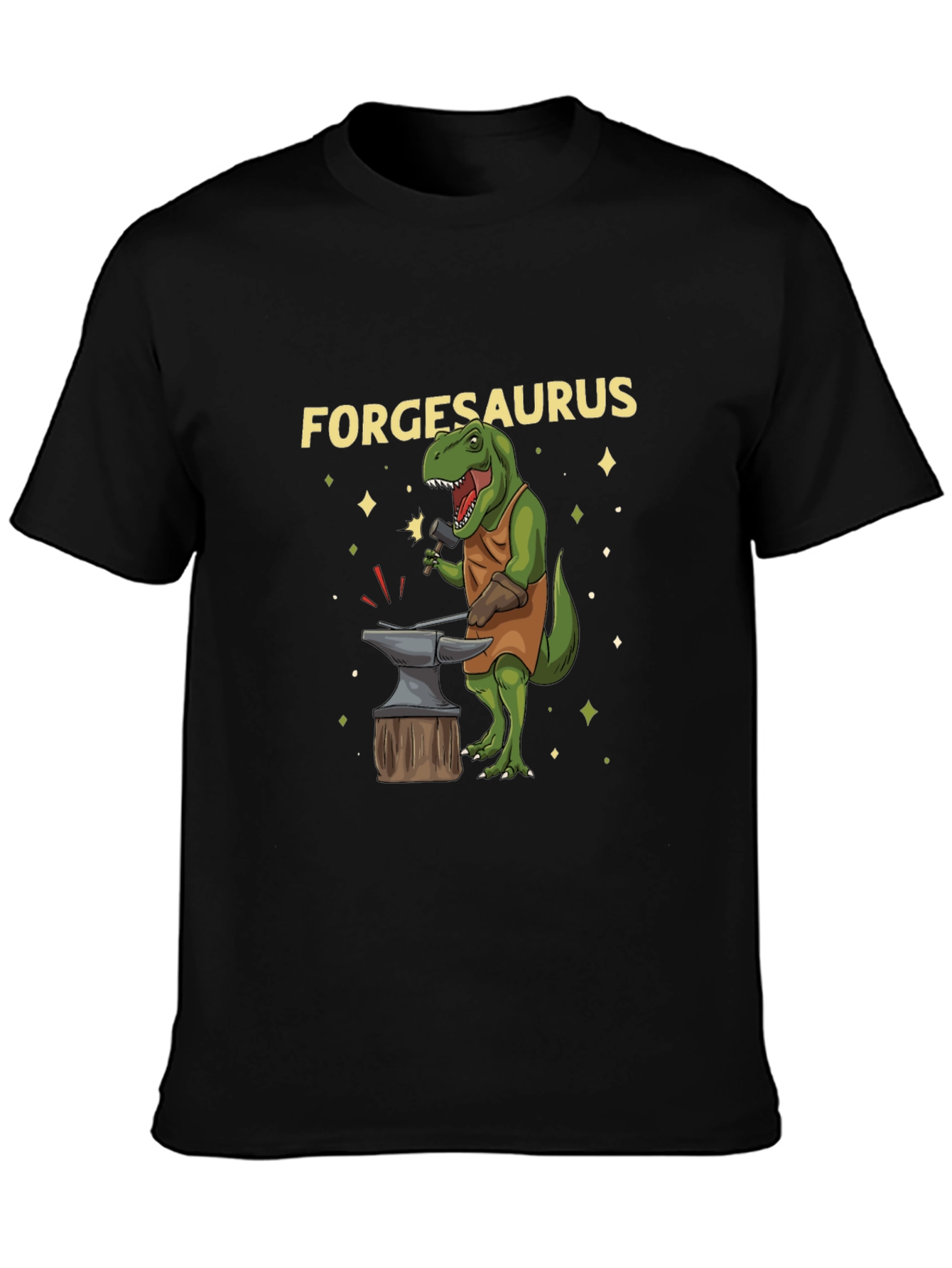 Forgesaurus T-Shirt - Blacksmith Dinosaur Tee