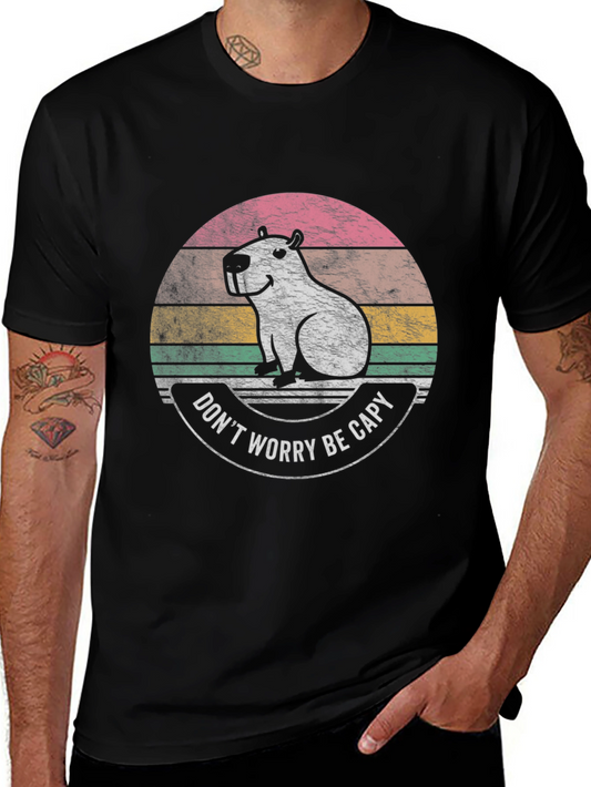 Dont Worry Be Capy Black T-Shirt