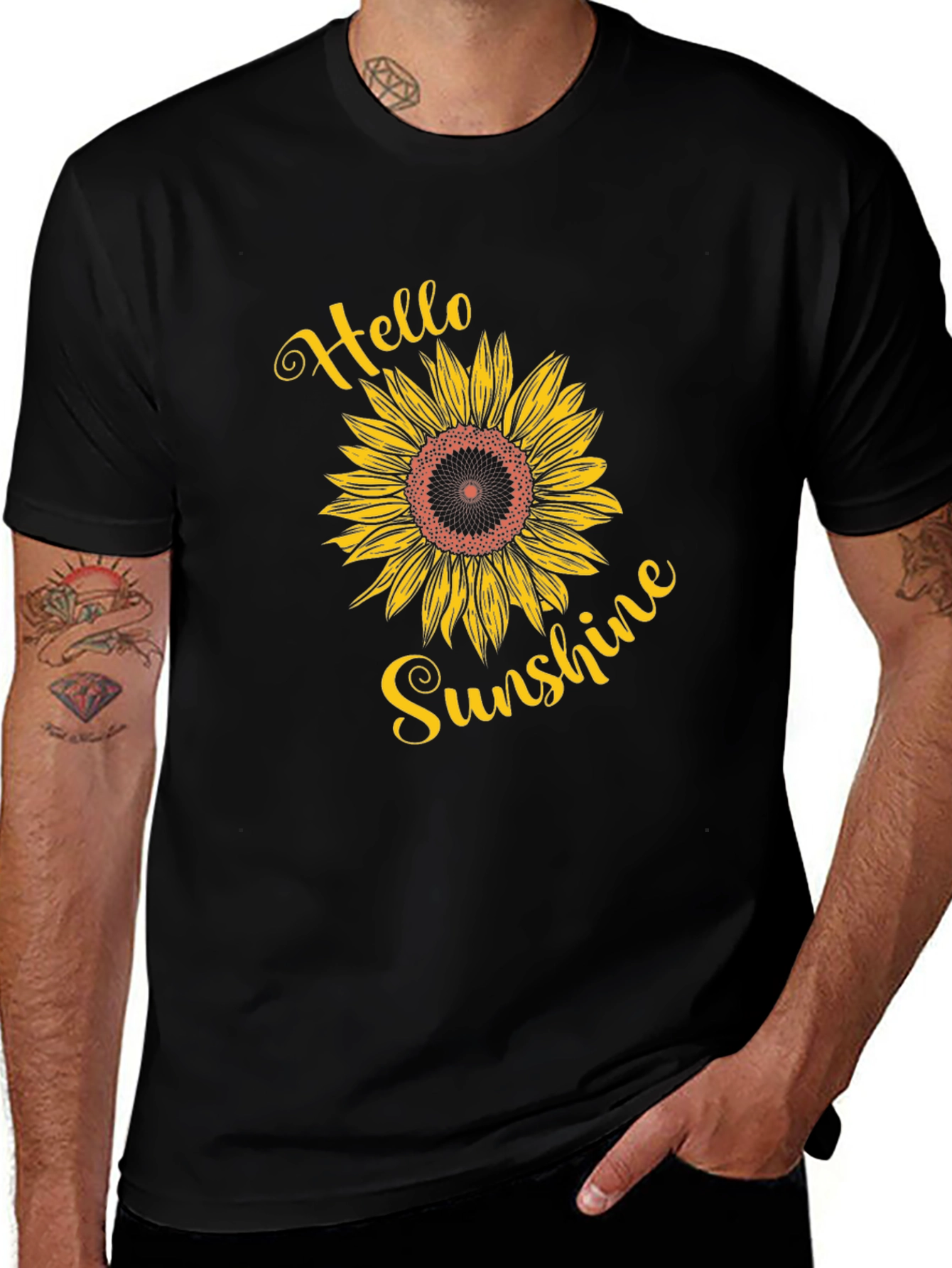 Hello Sunshine Sunflower Graphic Tee