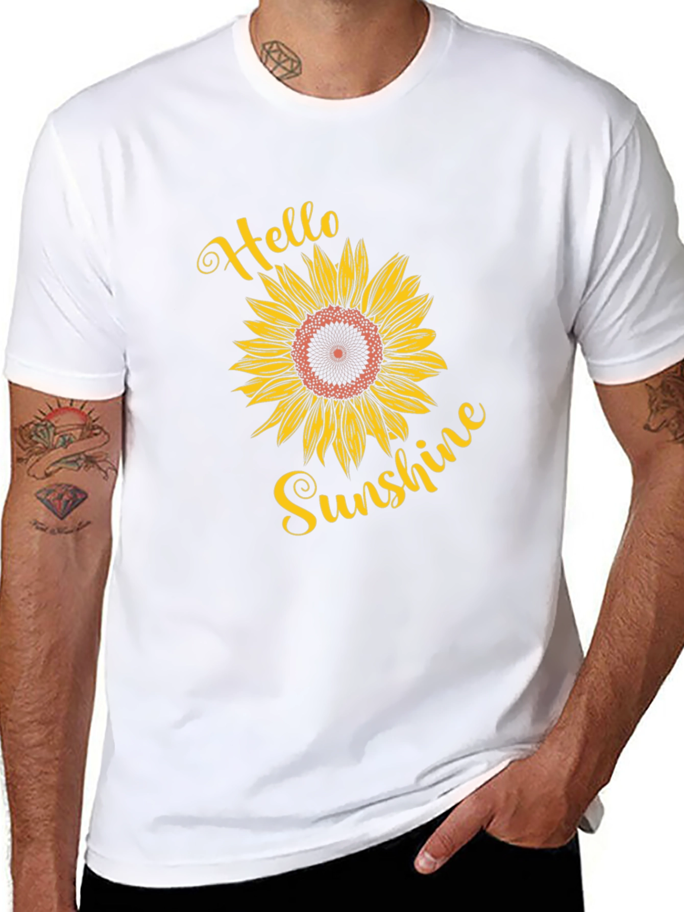 Hello Sunshine Sunflower Graphic Tee