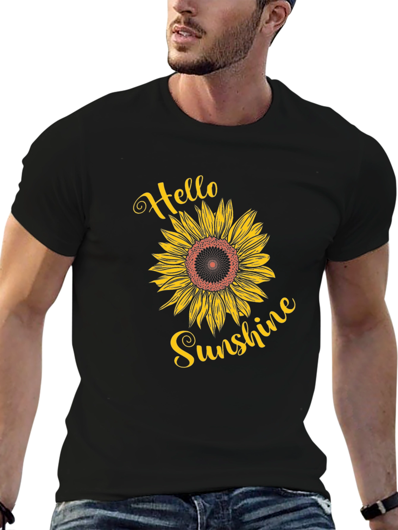 Hello Sunshine Sunflower Graphic Tee
