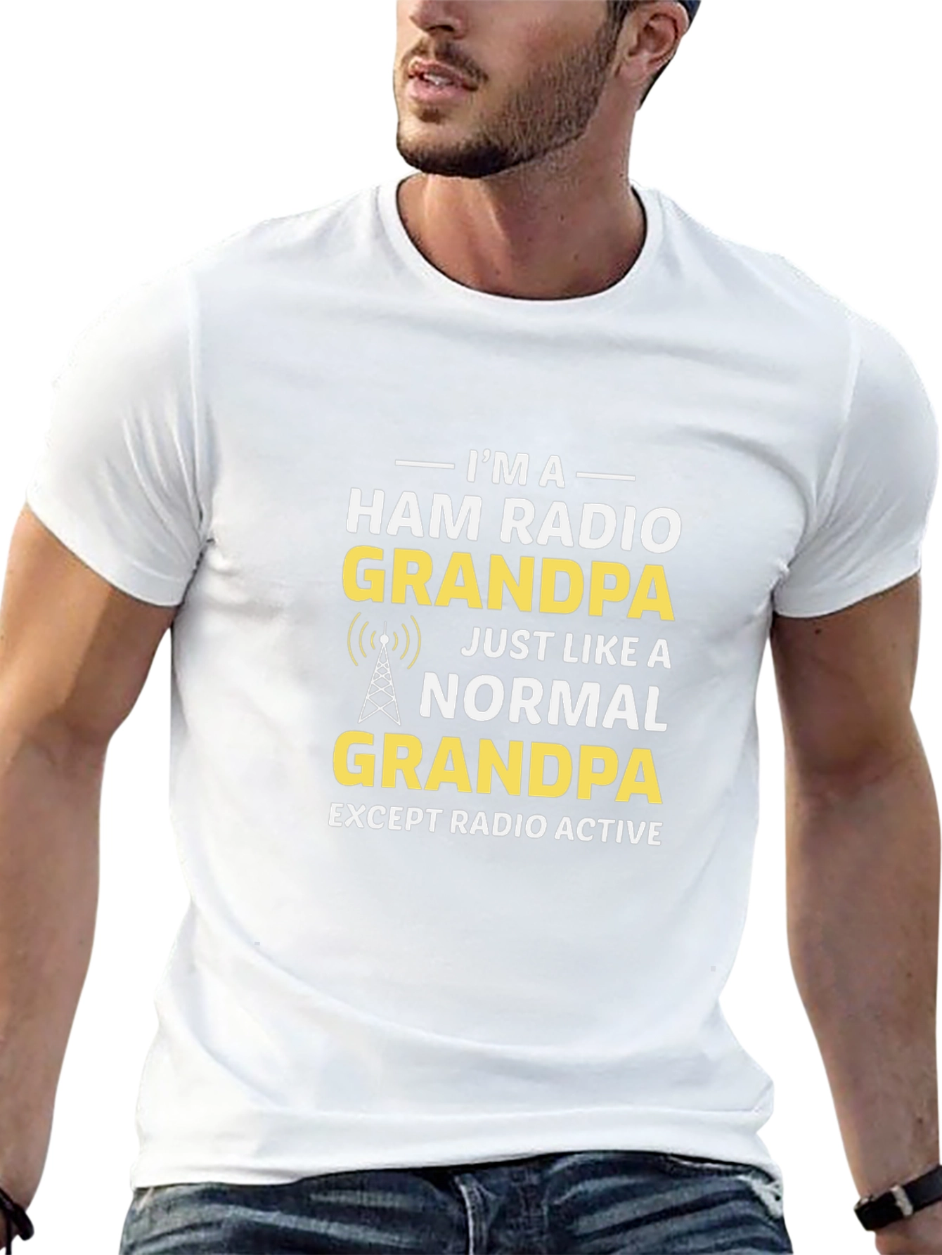 Ham Radio Grandpa Black T-Shirt