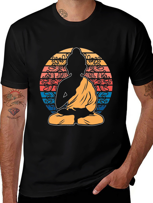 Buddha Mandala Graphic Tee - Spiritual Zen Shirt