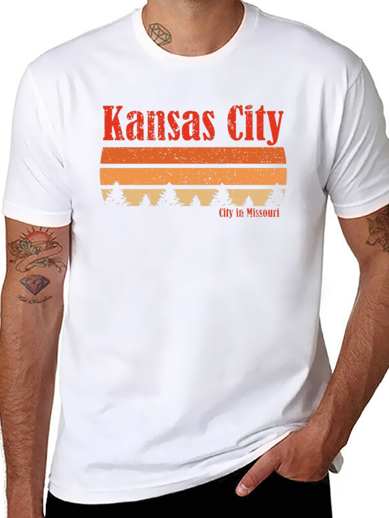 Kansas City Missouri Retro Sunset T-Shirt