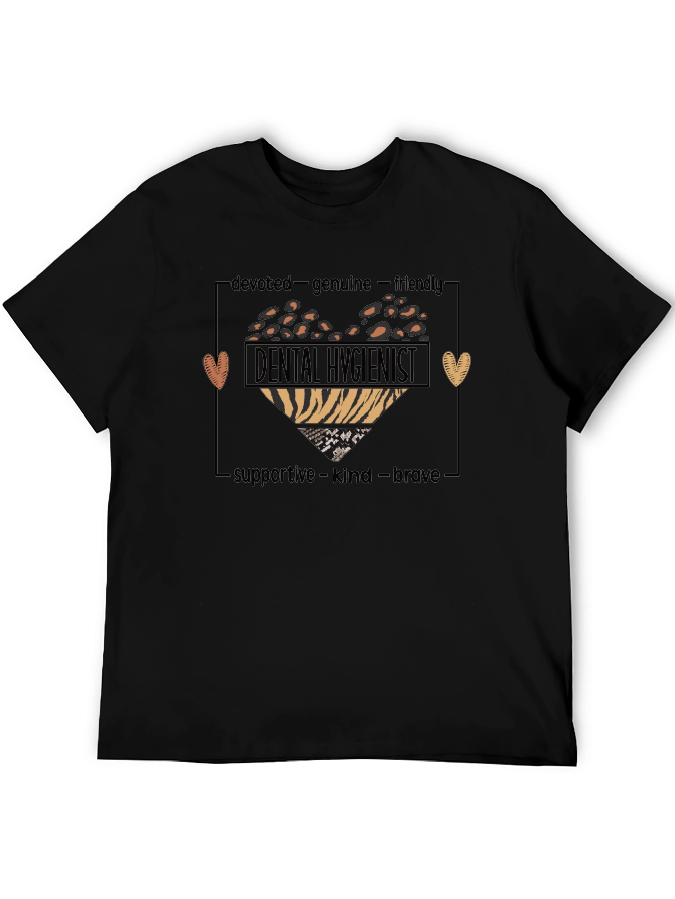 Dental Hygienist Heart T-Shirt - Devoted Genuine Friendly