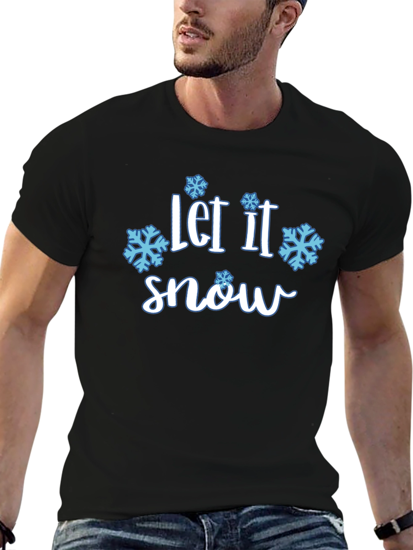 Let It Snow Graphic Tee - Holiday Festive Shirt