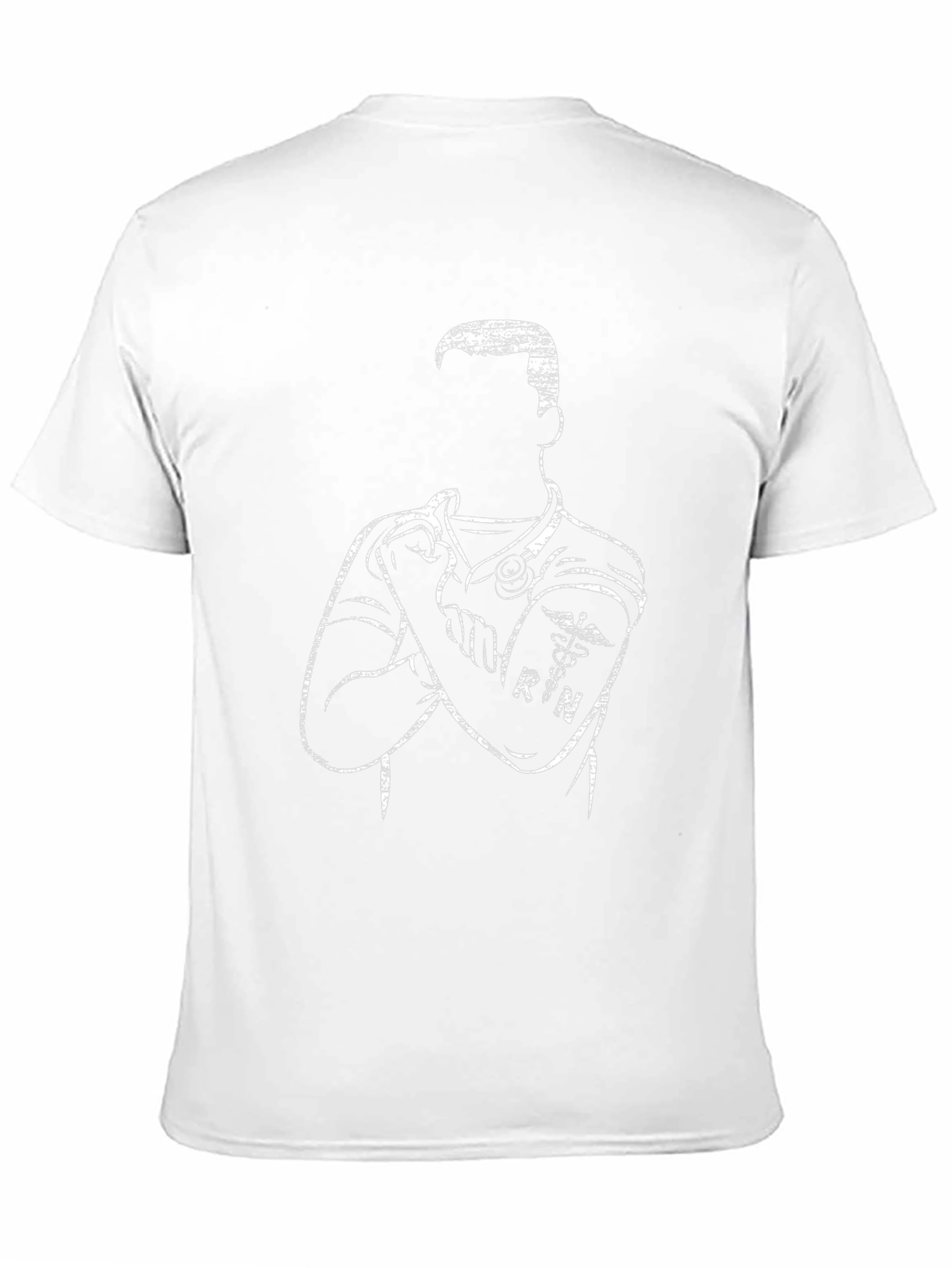 Nurse RN Silhouette Graphic T-Shirt - Black