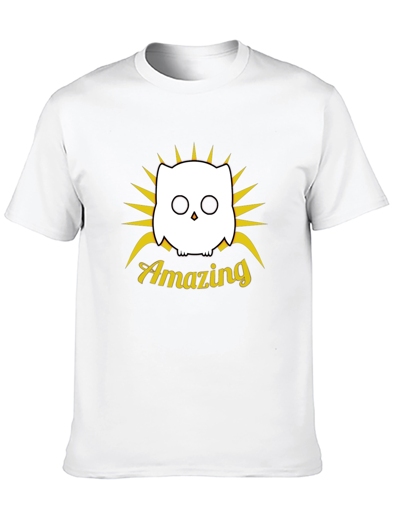 Amazing Owl Graphic Black T-Shirt
