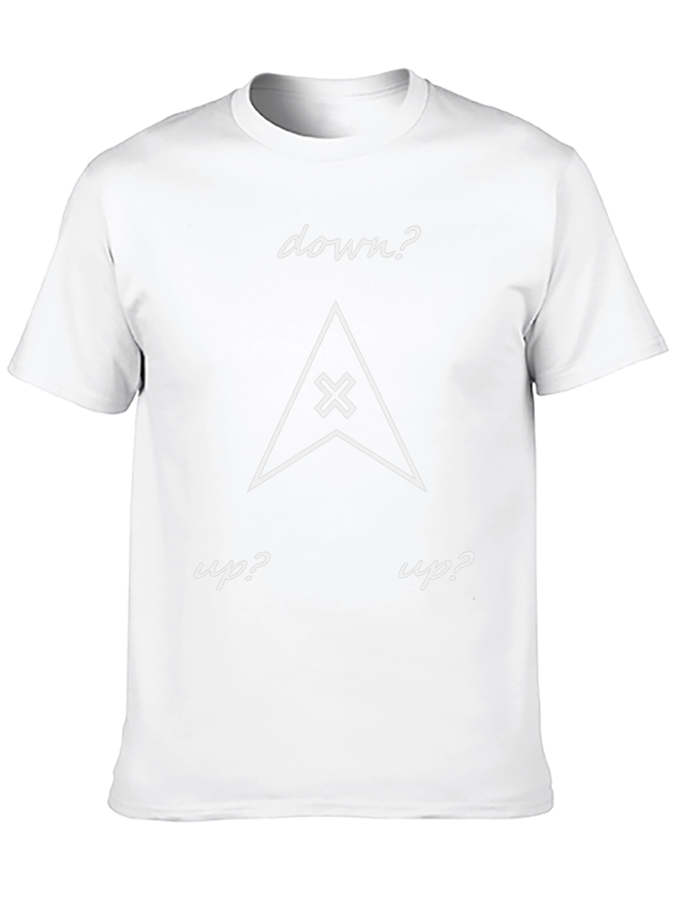 Up? Down? Graphic Tee - Black Cotton T-Shirt