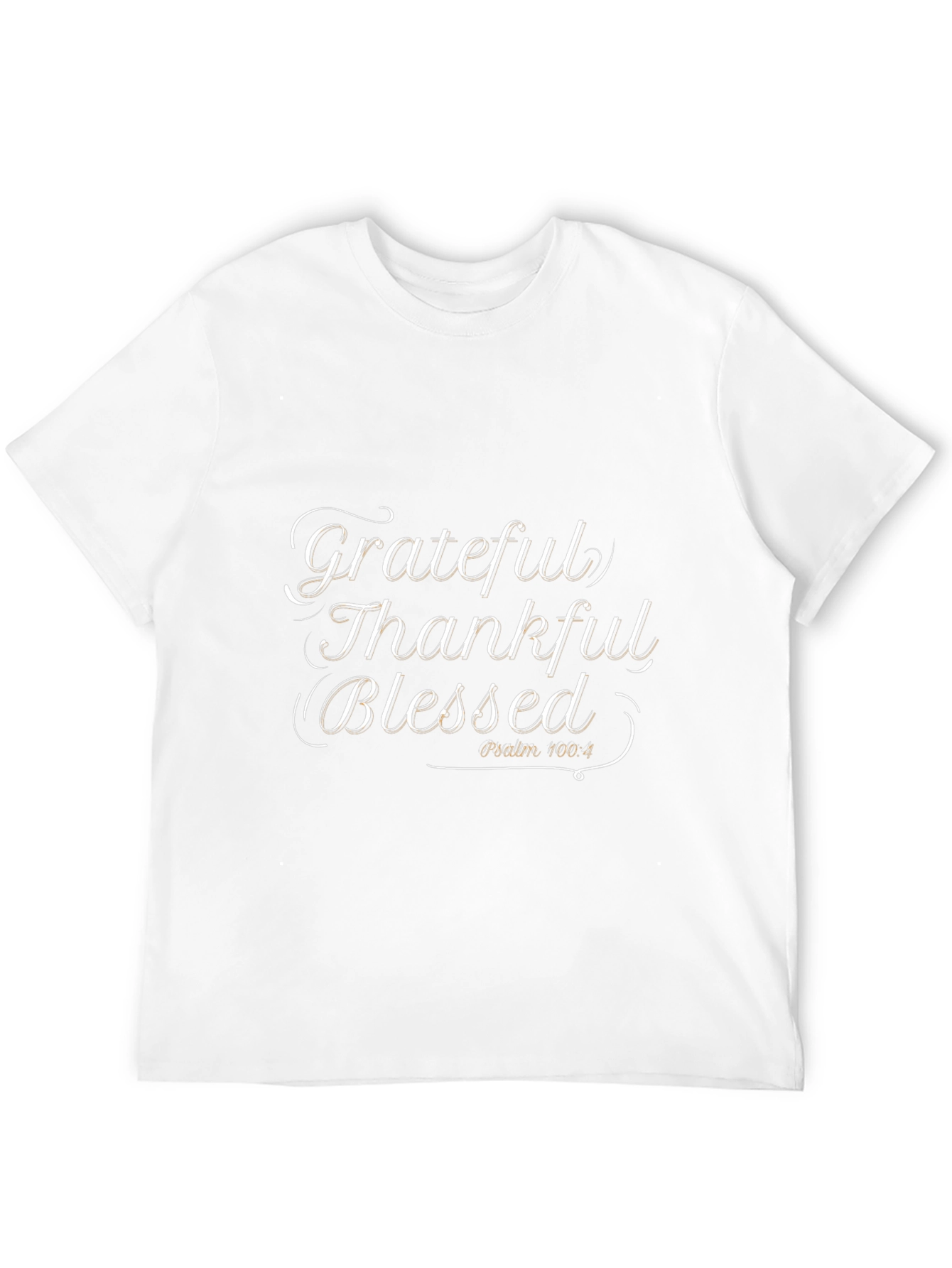 Grateful Thankful Blessed Black T-Shirt