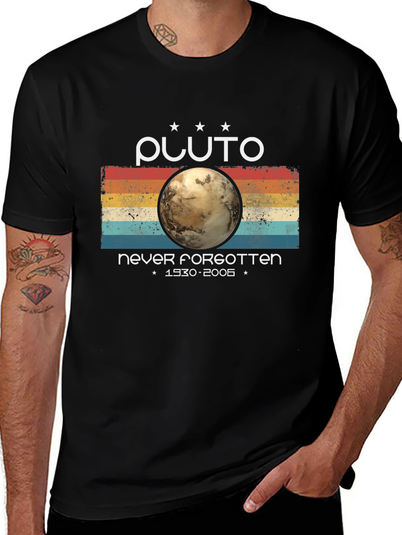Pluto Never Forgotten Retro Style T-Shirt