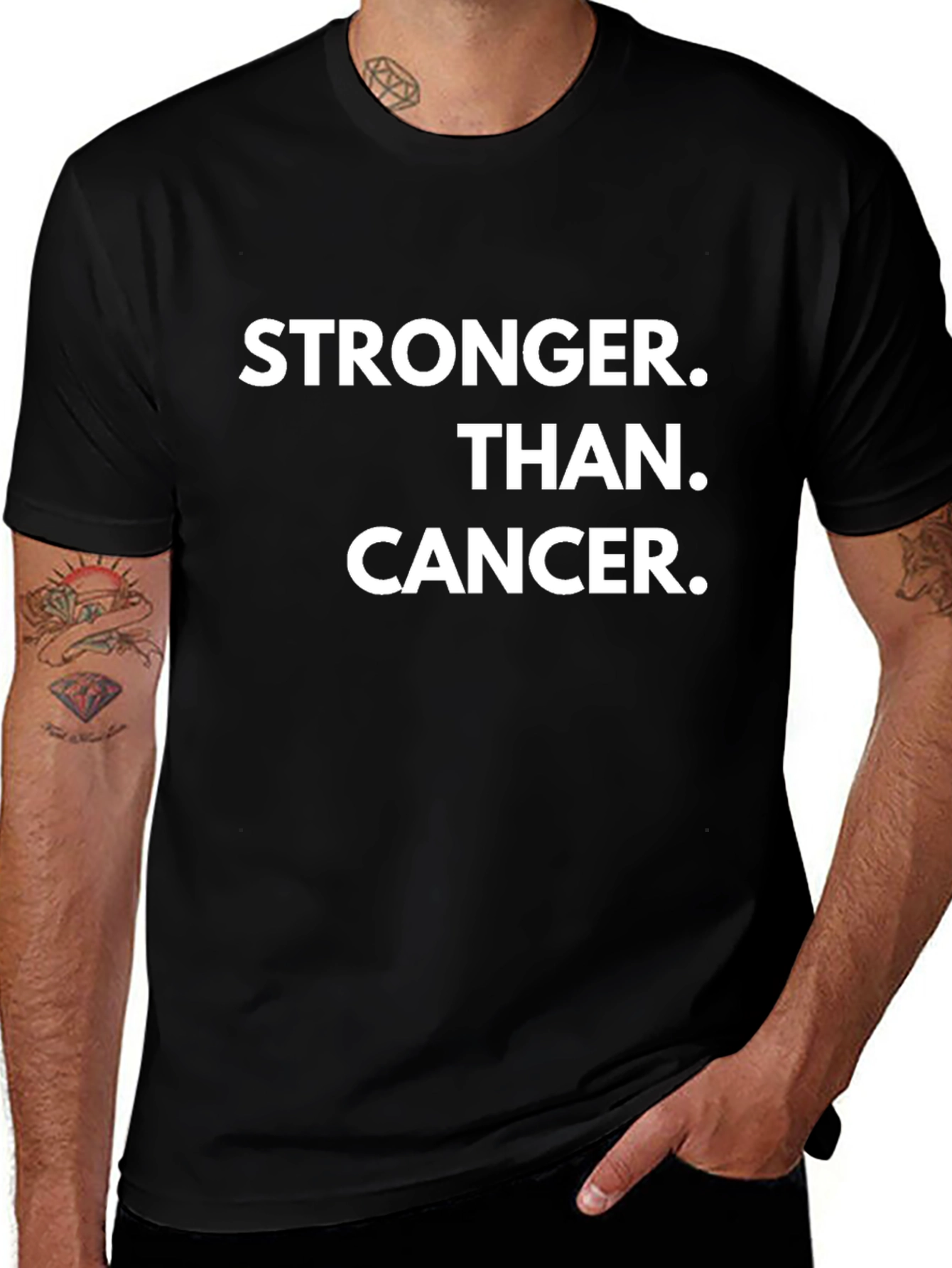Stronger Than Cancer T-Shirt Black