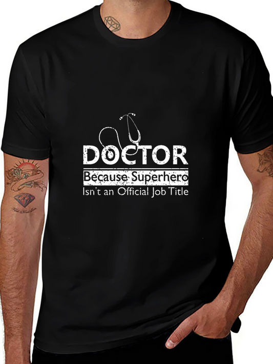 Doctor Superhero Graphic Tee - Black