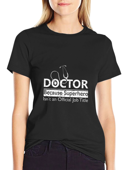 Doctor Superhero Graphic Tee - Black