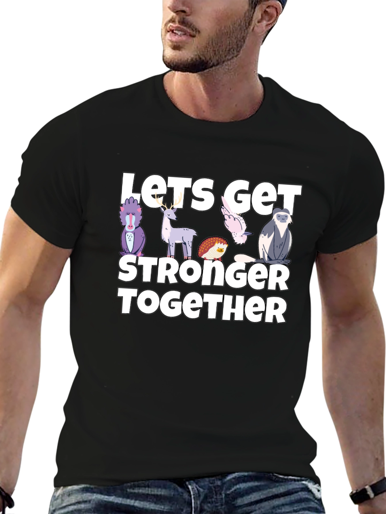 Lets Get Stronger Together Graphic Tee