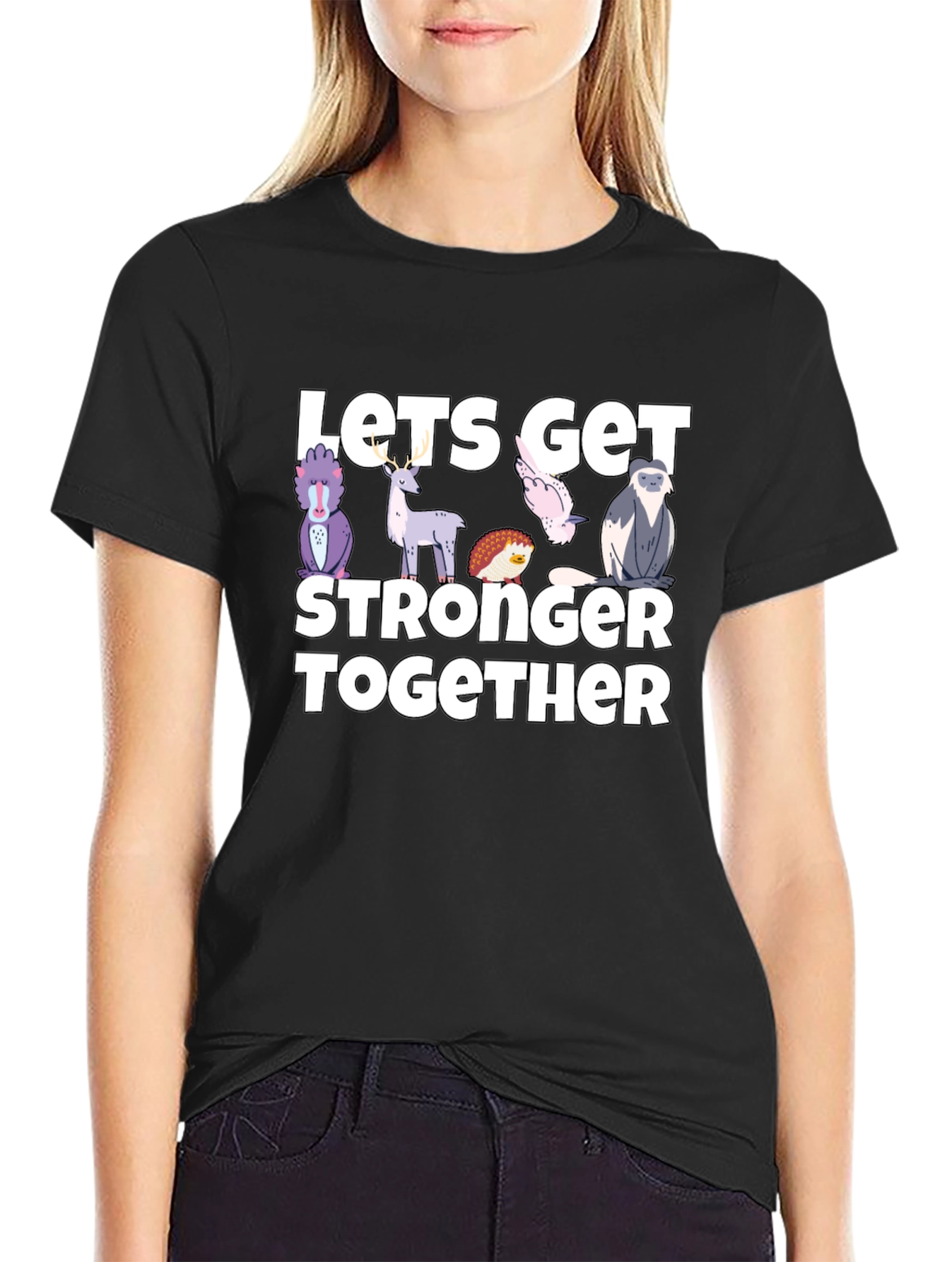 Lets Get Stronger Together Graphic Tee