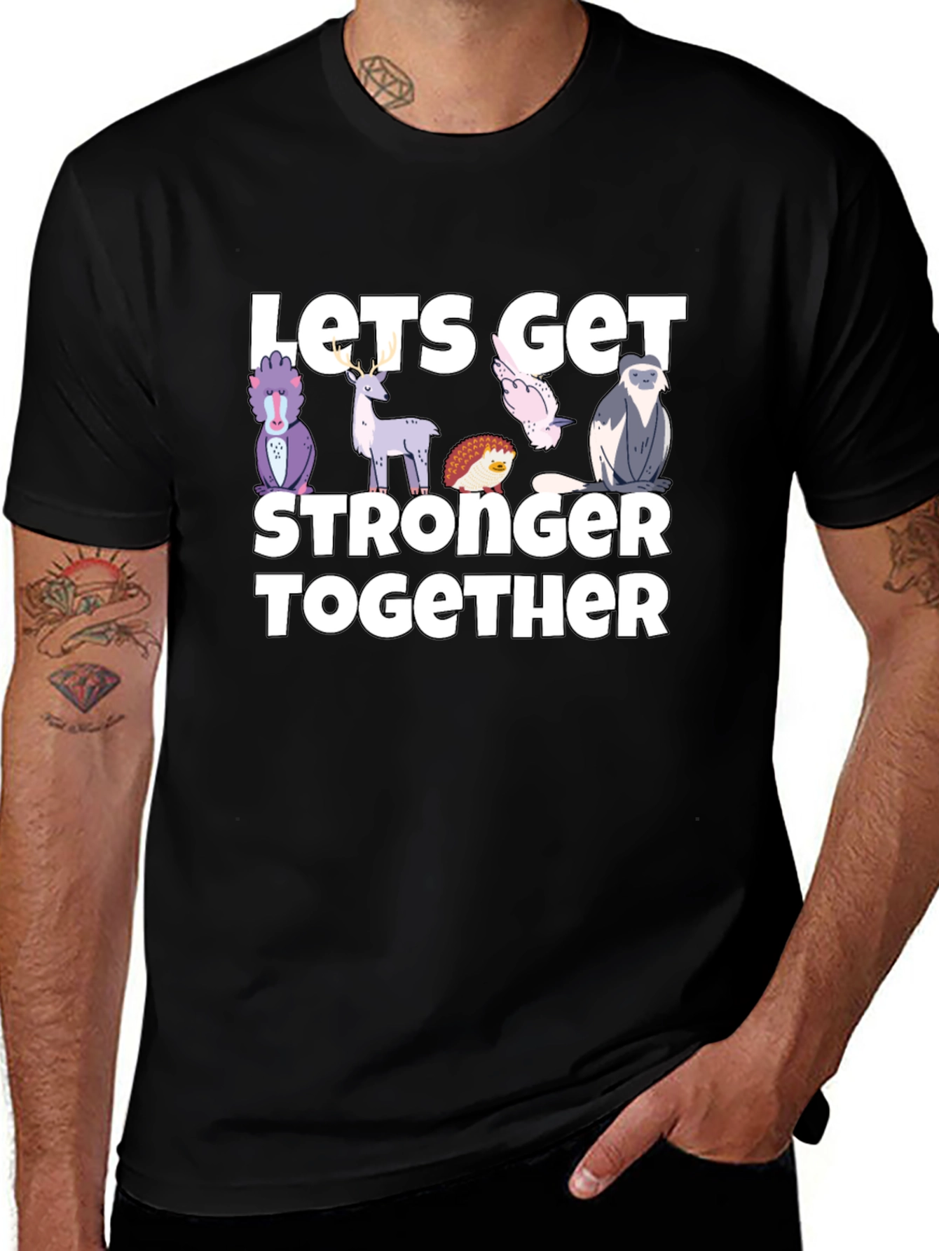 Lets Get Stronger Together Graphic Tee