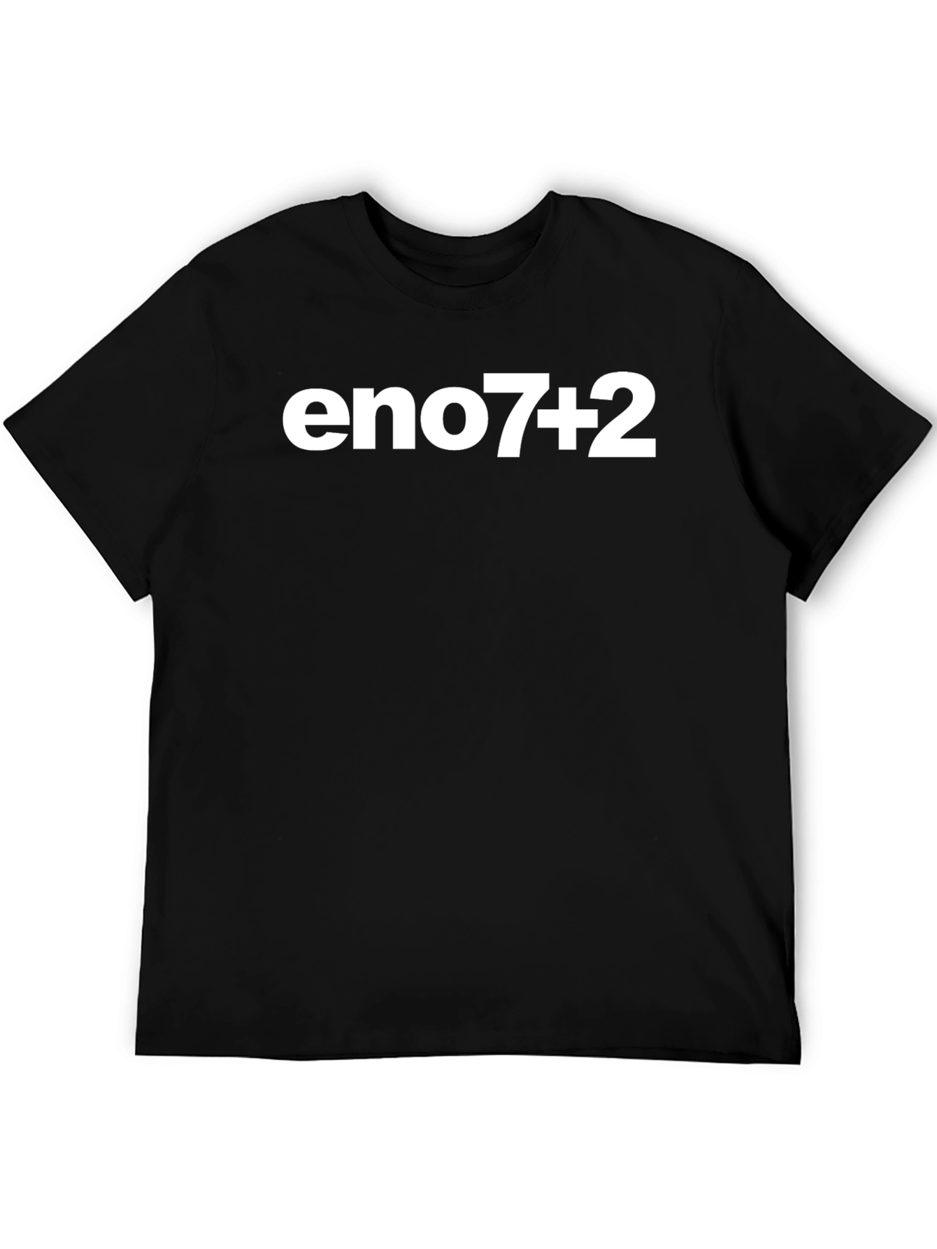 Eno7+2 Graphic Tee - Black Cotton Blend T-Shirt