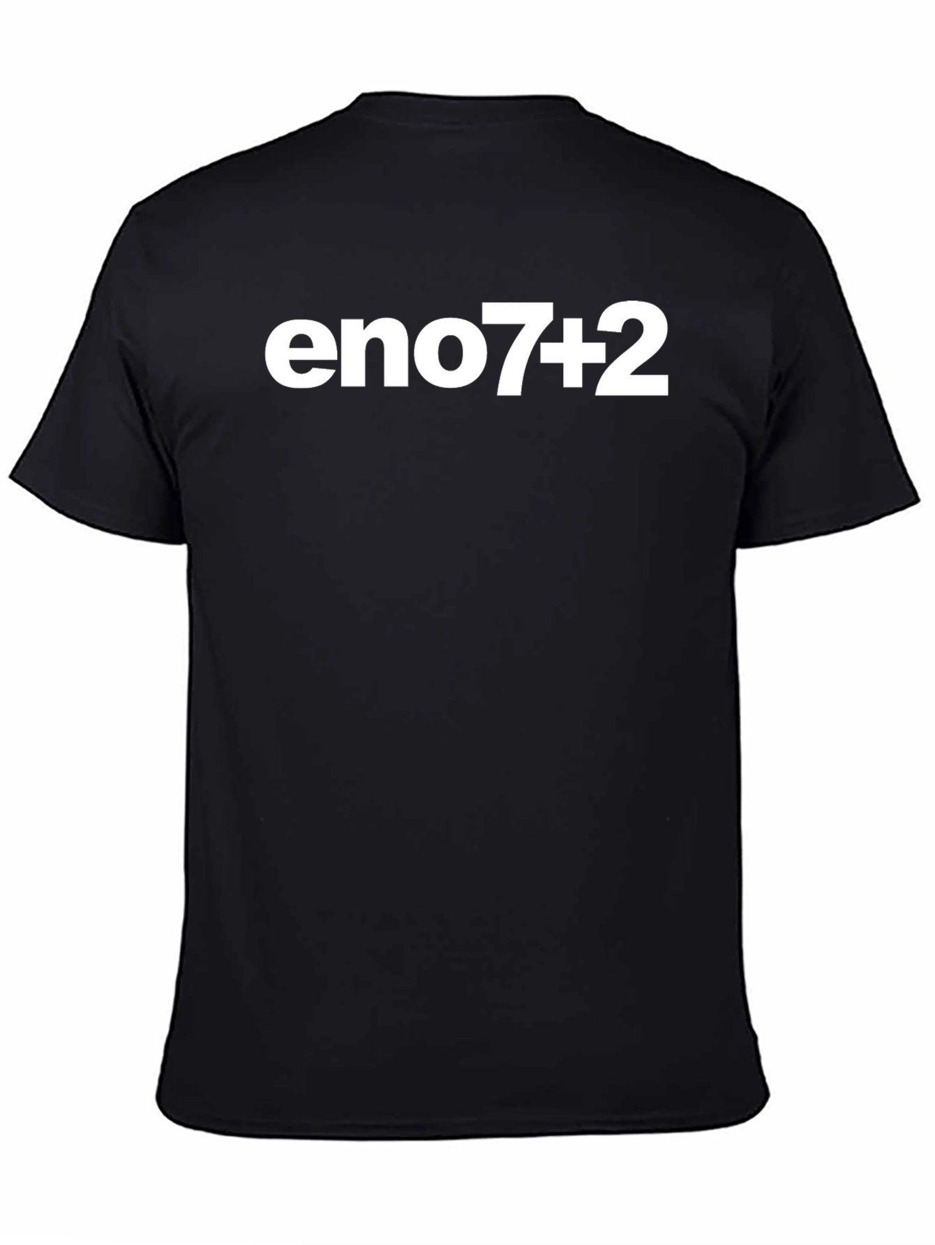 Eno7+2 Graphic Tee - Black Cotton Blend T-Shirt