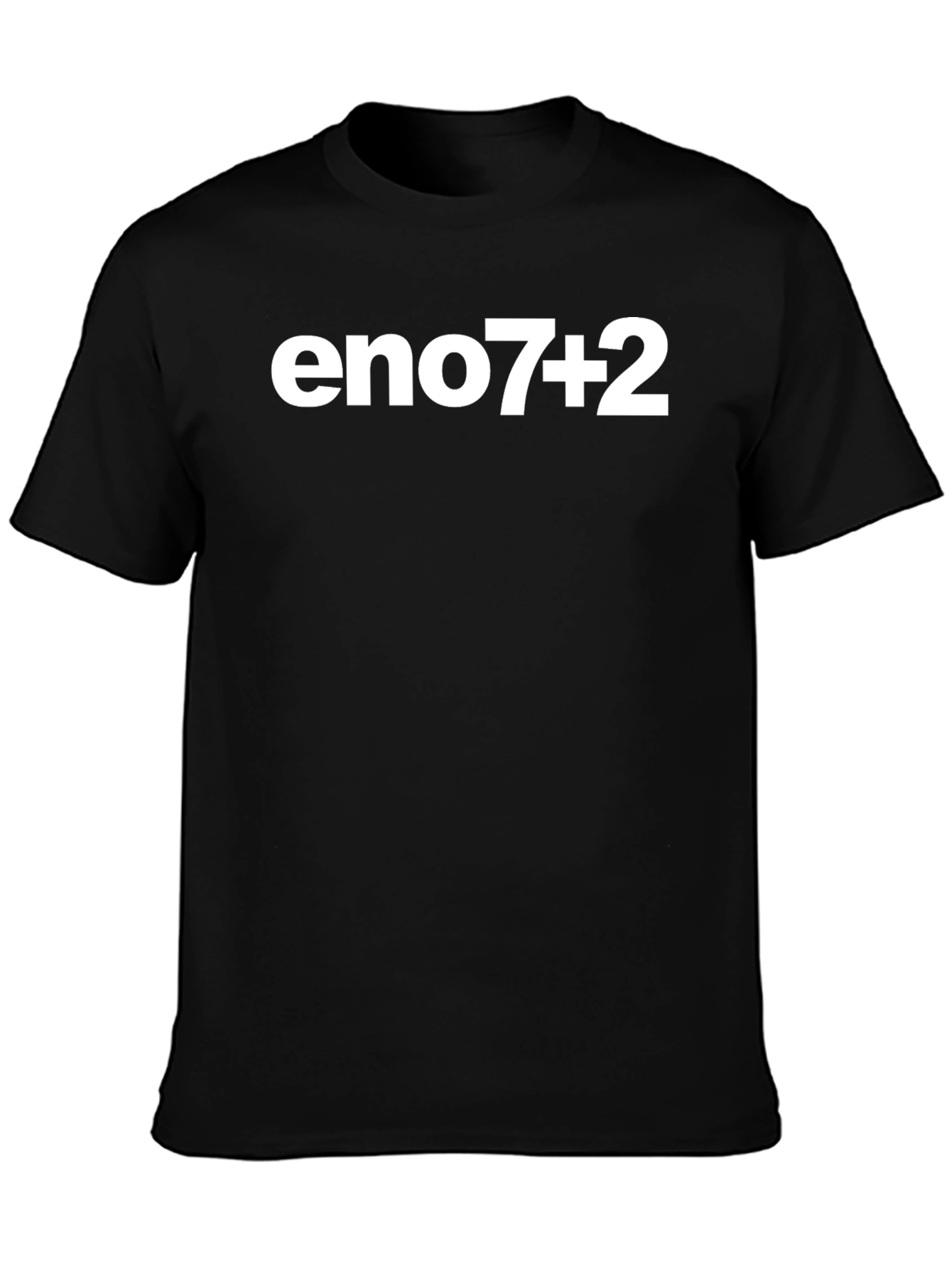 Eno7+2 Graphic Tee - Black Cotton Blend T-Shirt