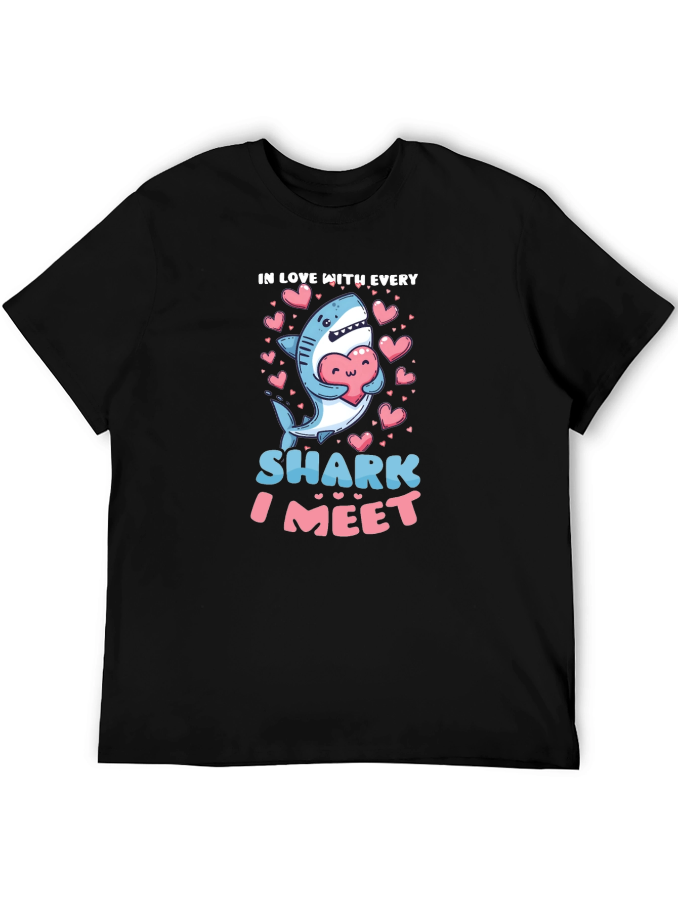 Cute Shark Valentines Day Graphic T-Shirt