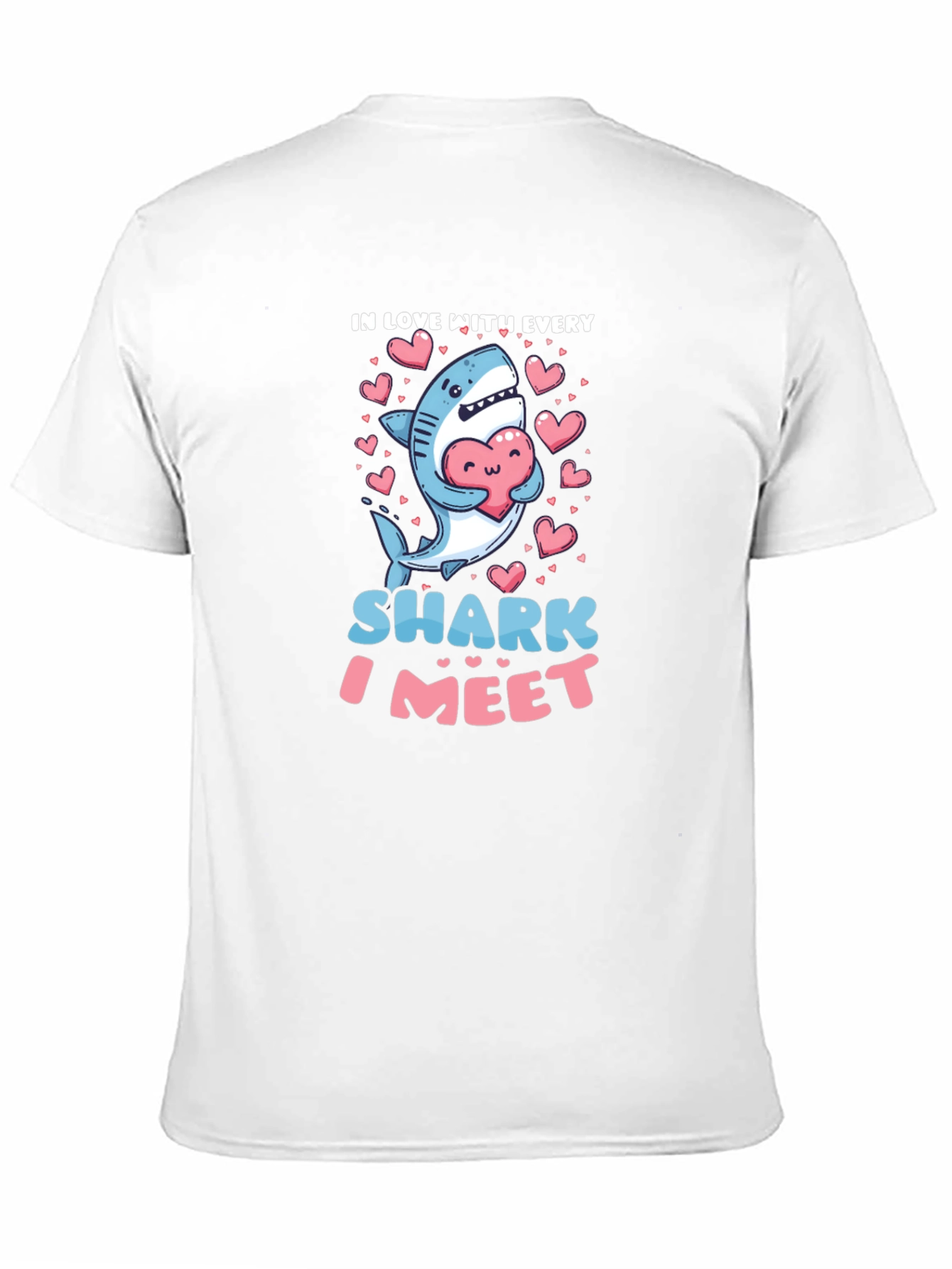 Cute Shark Valentines Day Graphic T-Shirt